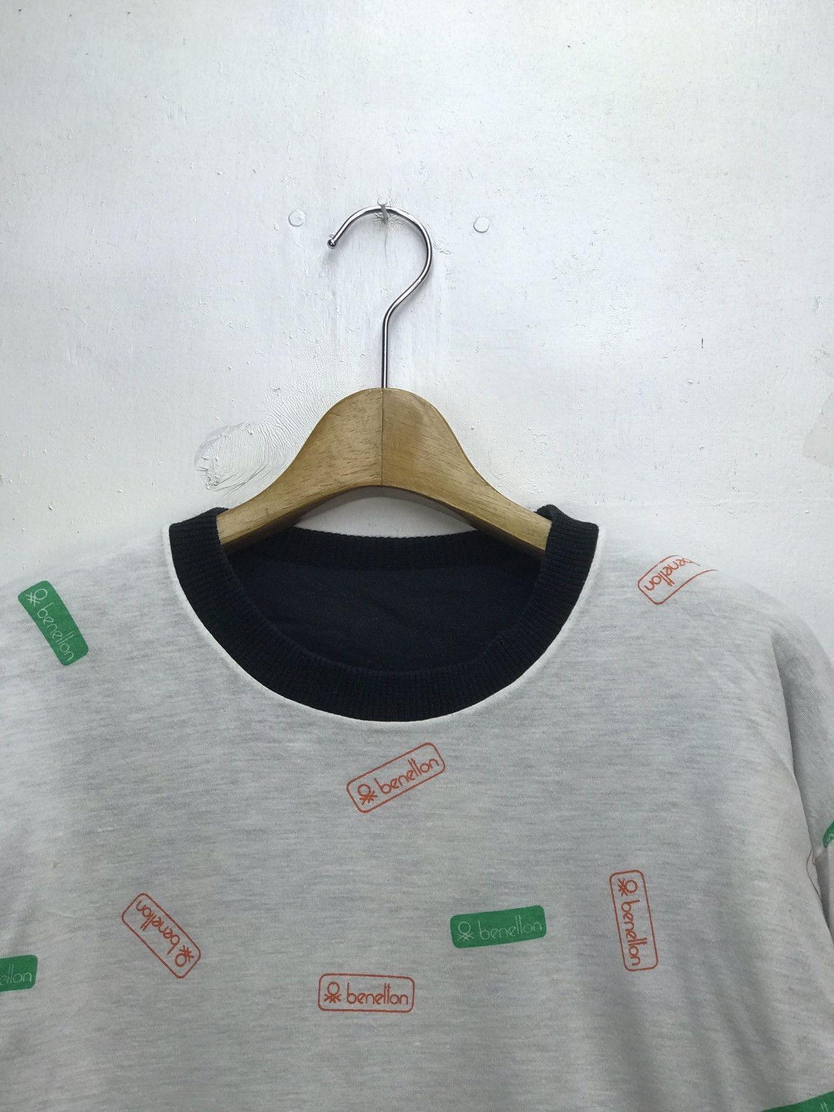 Vintage Benetton Reversible Spellout Sweatshirt