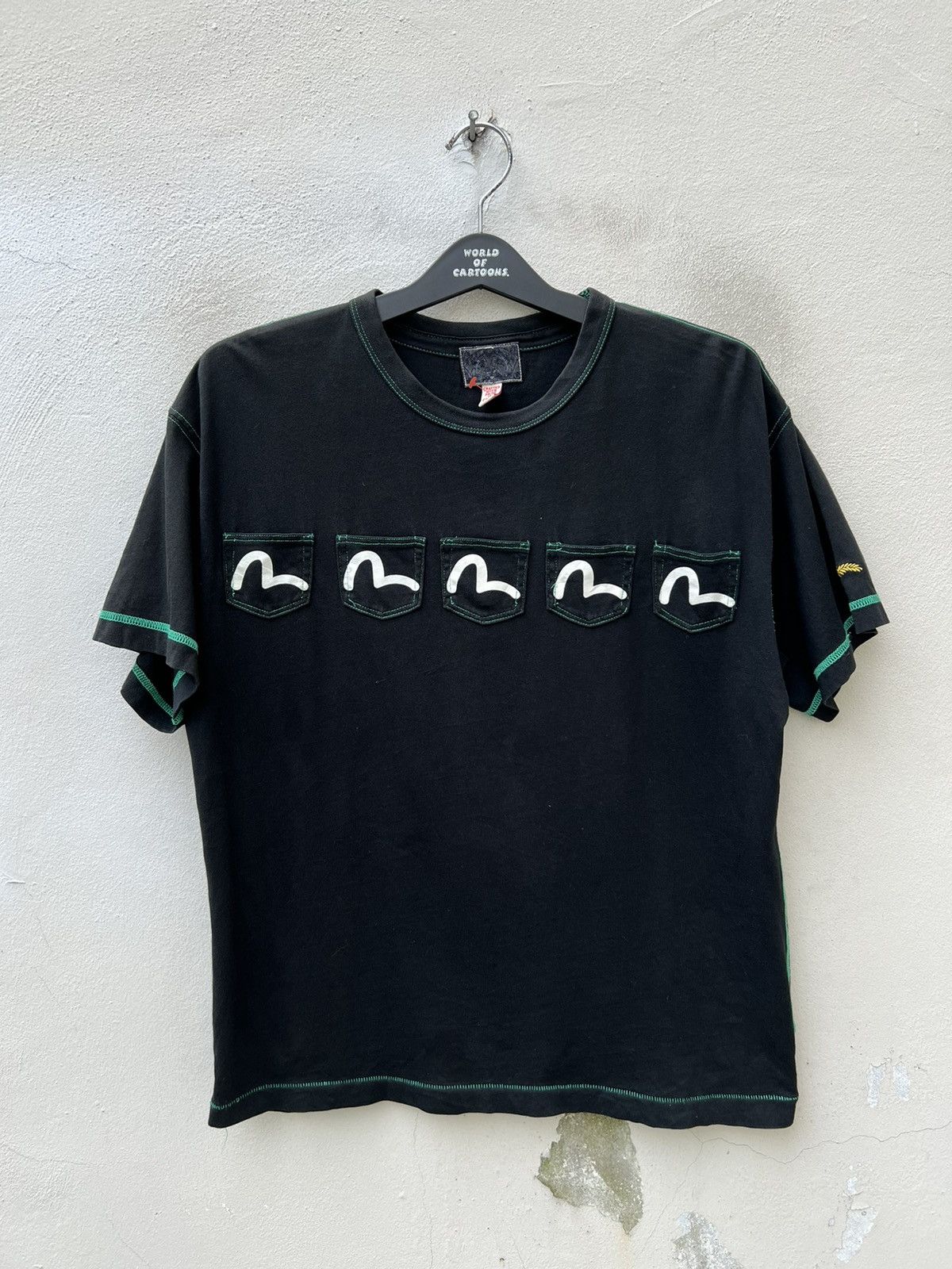 Evisu RARE!! Vintage Evisu Multi Pocket Black t shirt Size US L / EU 52-54 / 3 - 5 Thumbnail