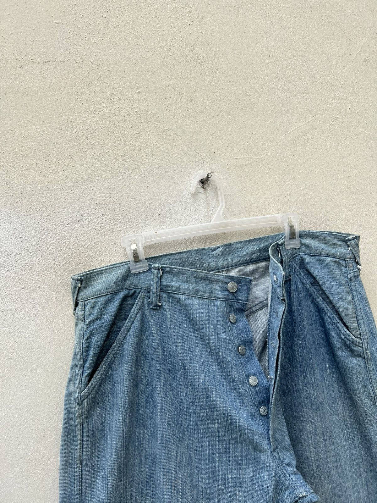 Evisu Vintage Evisu Yamane Japan Fade Light Blue Denim Baggy Jeans Size US 37 - 9 Thumbnail