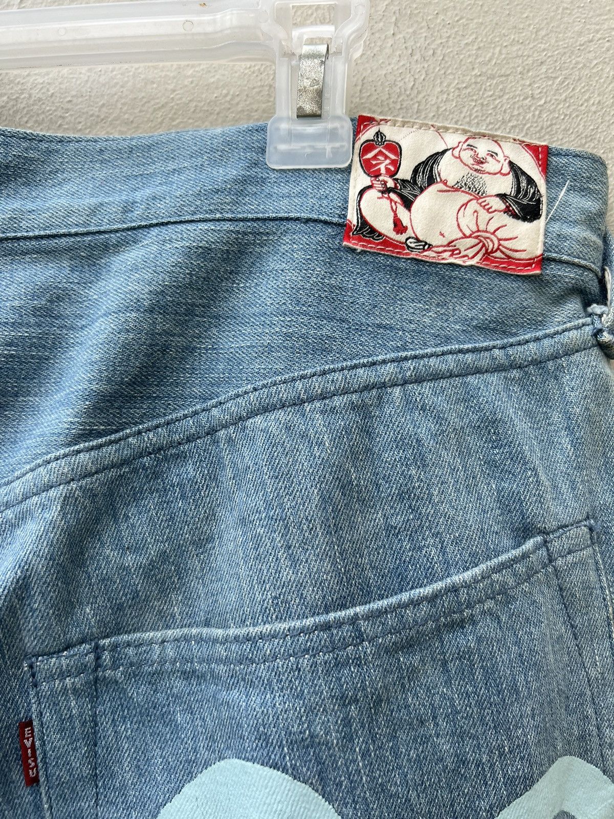 Evisu Vintage Evisu Yamane Japan Fade Light Blue Denim Baggy Jeans Size US 37 - 18 Thumbnail