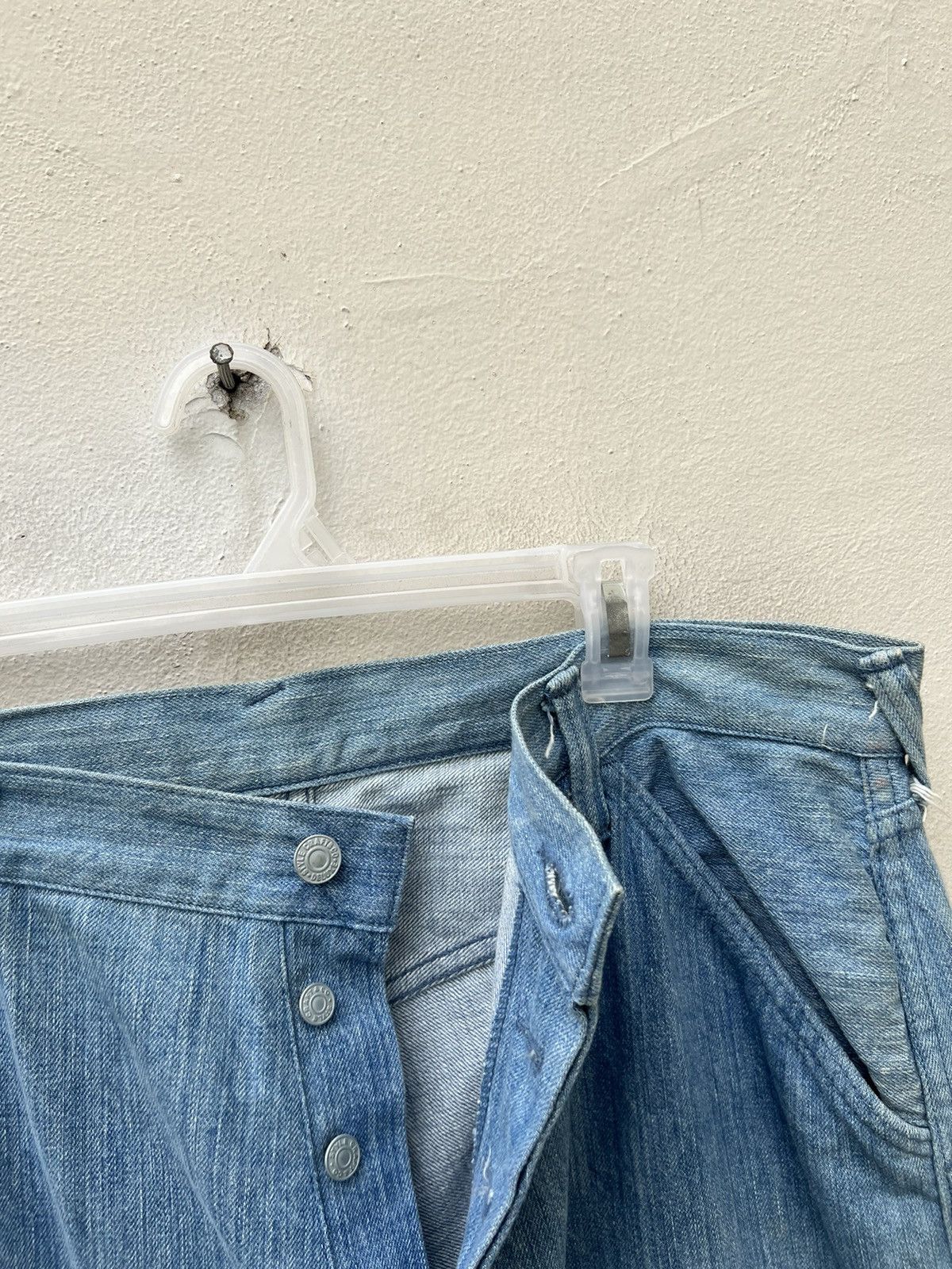 Evisu Vintage Evisu Yamane Japan Fade Light Blue Denim Baggy Jeans Size US 37 - 8 Thumbnail