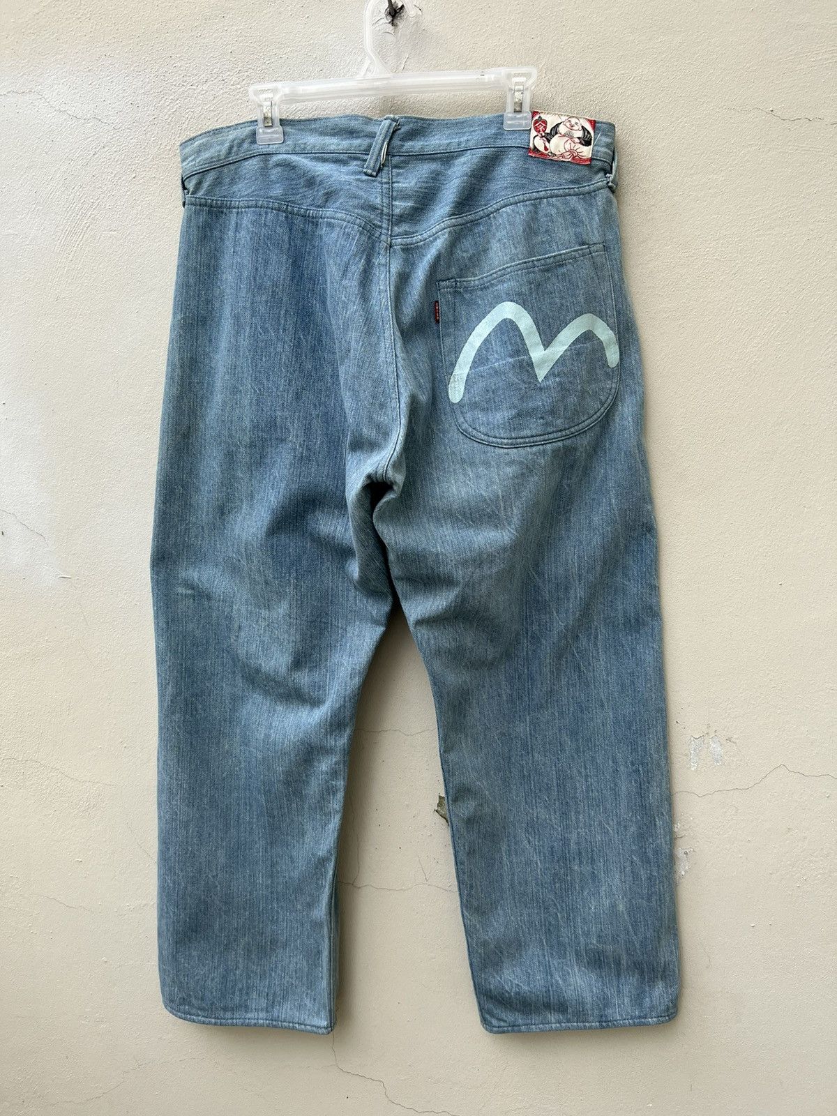 Evisu Vintage Evisu Yamane Japan Fade Light Blue Denim Baggy Jeans Size US 37 - 14 Thumbnail
