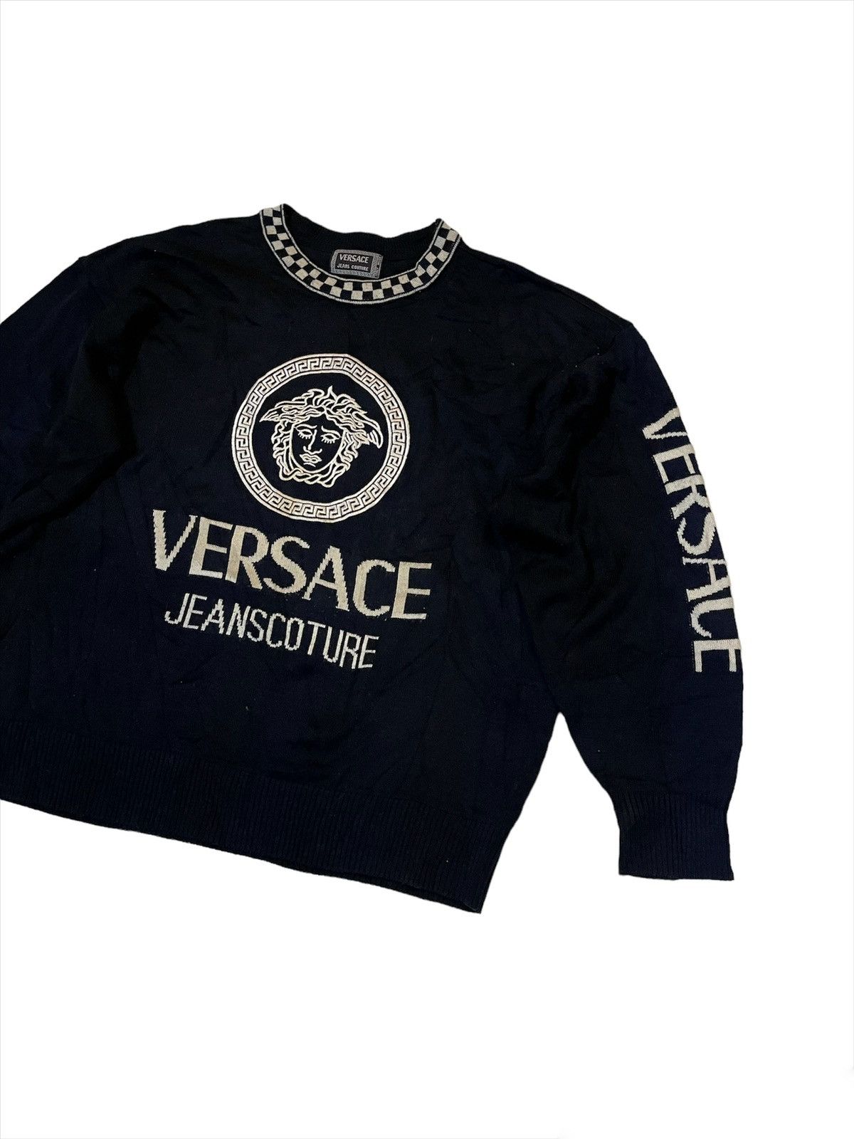 Versace × Versace Jeans Couture × Vintage Vintage Versace Jeans Couture Embroidery Logo Knitwear Size US M / EU 48-50 / 2 - 2 Thumbnail