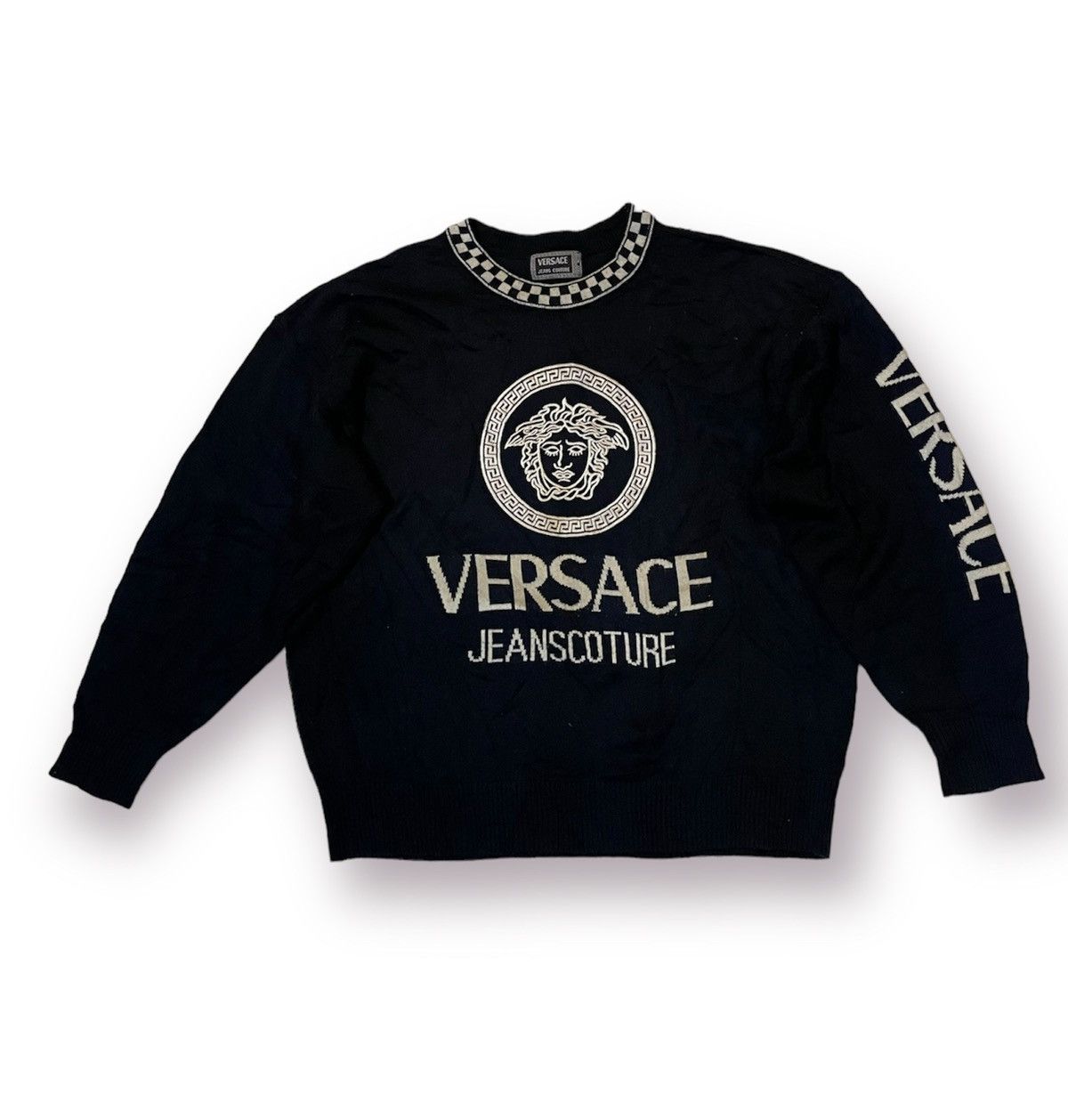 Versace × Versace Jeans Couture × Vintage Vintage Versace Jeans Couture Embroidery Logo Knitwear Size US M / EU 48-50 / 2 - 1 Thumbnail