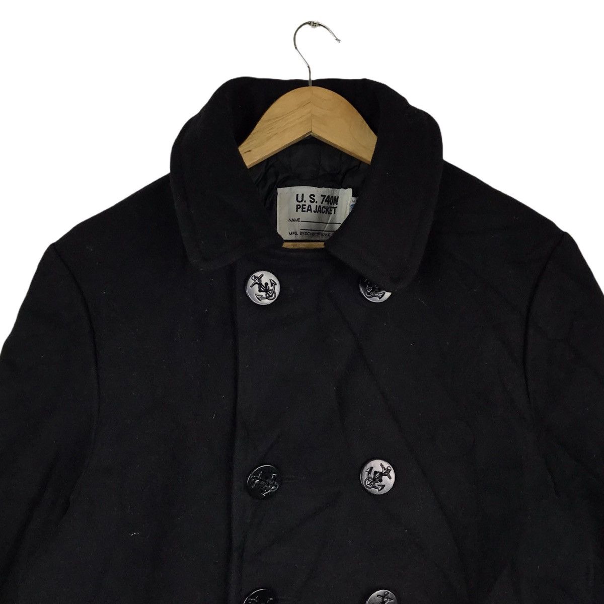Schott Vintage Schott N.Y.C USA 740N Wool Pea Coat Jacket Size US S / EU 44-46 / 1 - 2 Thumbnail