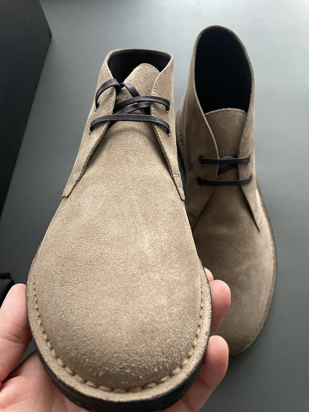 Hedi Slimane × Saint Laurent Paris × Yves Saint Laurent Iconic Brand New Classic Suede Leather Western Boots Shoes Size US 10.5 / EU 43-44 - 20 Thumbnail