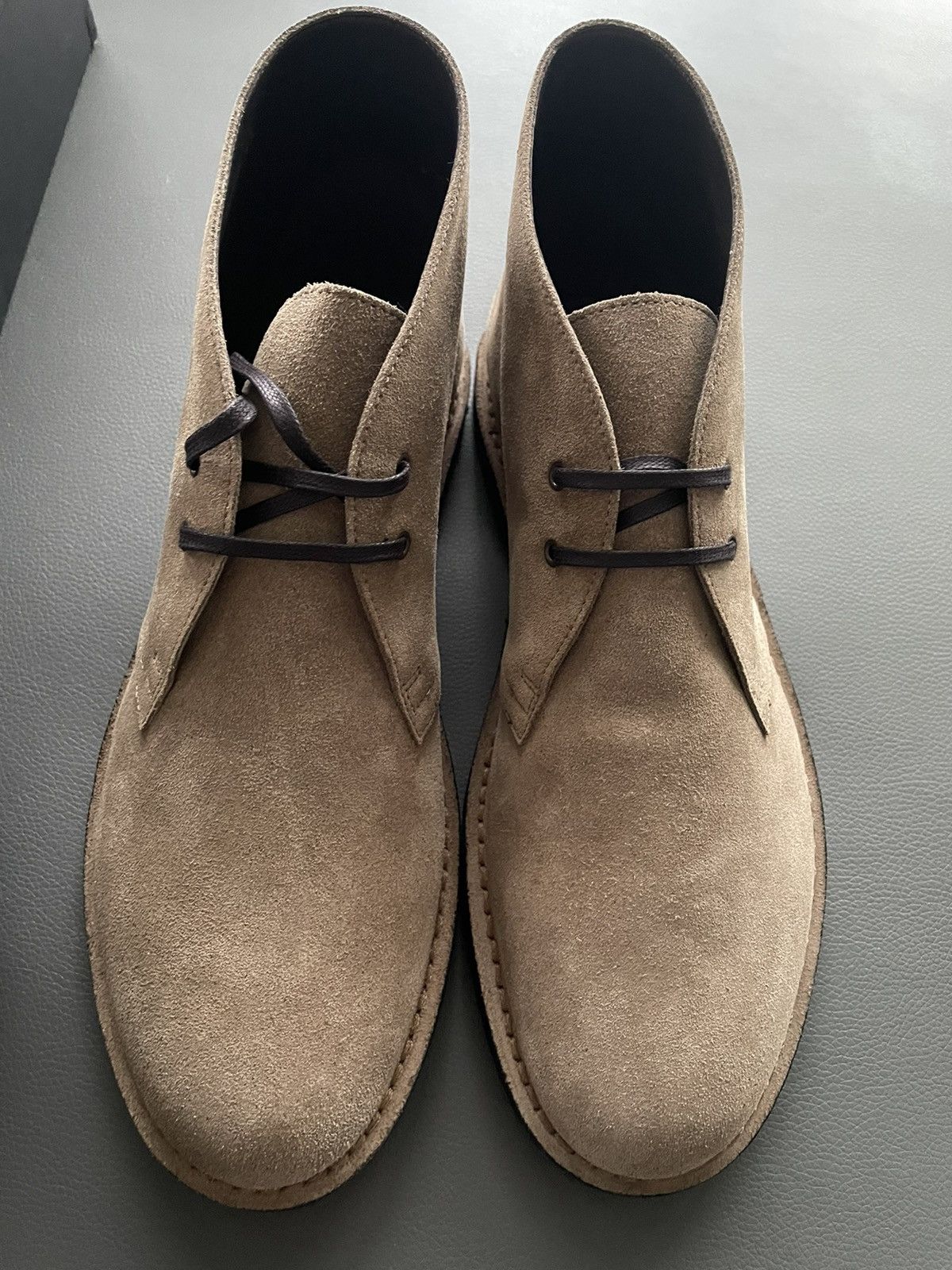 Hedi Slimane × Saint Laurent Paris × Yves Saint Laurent Iconic Brand New Classic Suede Leather Western Boots Shoes Size US 10.5 / EU 43-44 - 6 Thumbnail