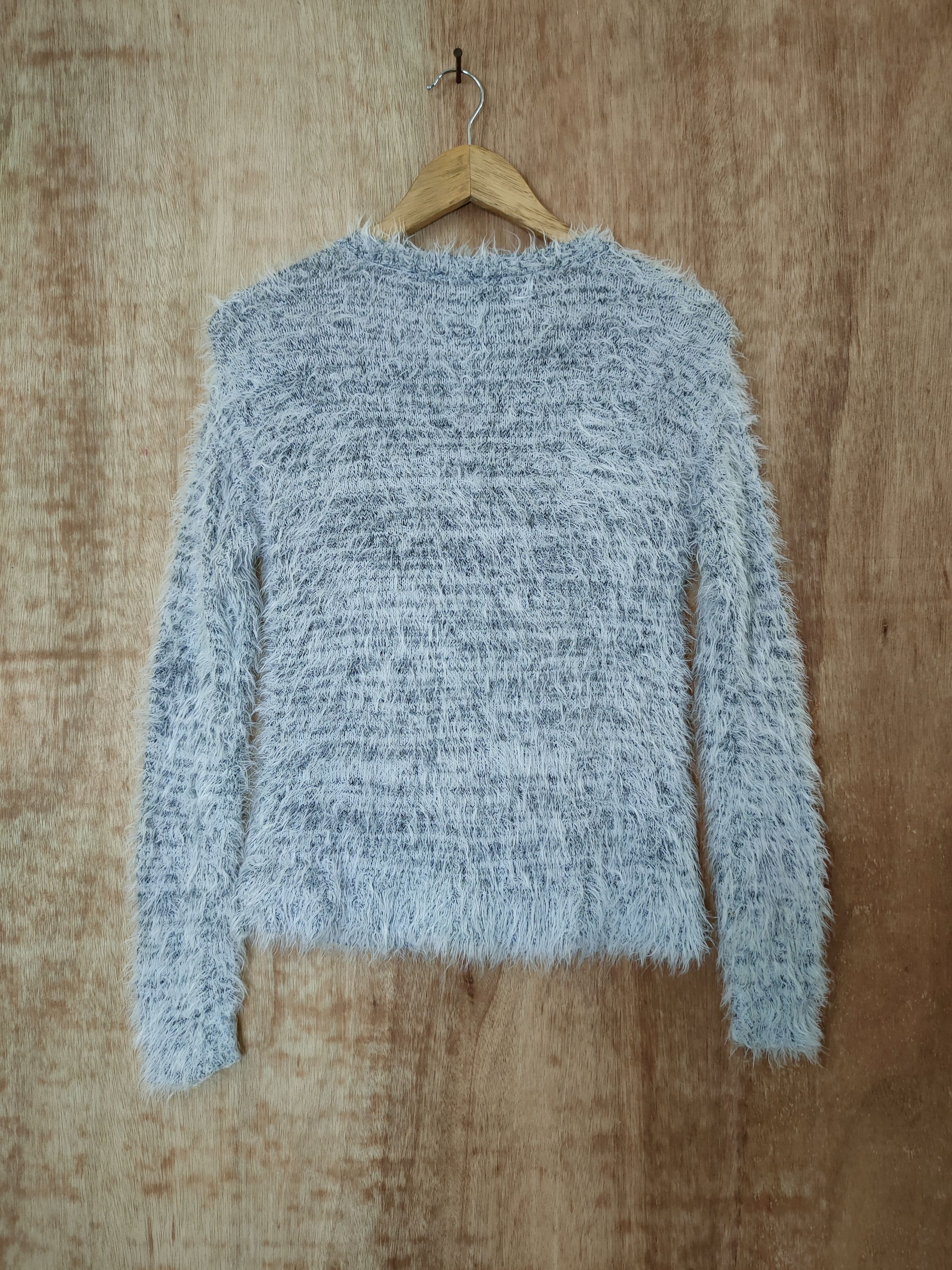 Homespun Knitwear D Japan mohair grey fur shaggy streetwear winter #46-461 Size S / US 4 / IT 40 - 6 Thumbnail