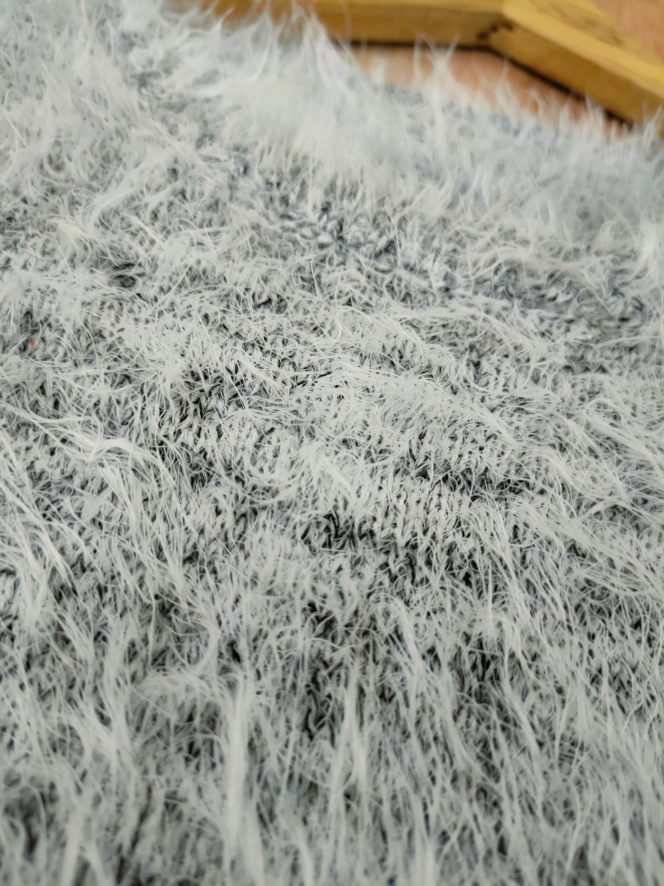 Homespun Knitwear D Japan mohair grey fur shaggy streetwear winter #46-461 Size S / US 4 / IT 40 - 3 Thumbnail