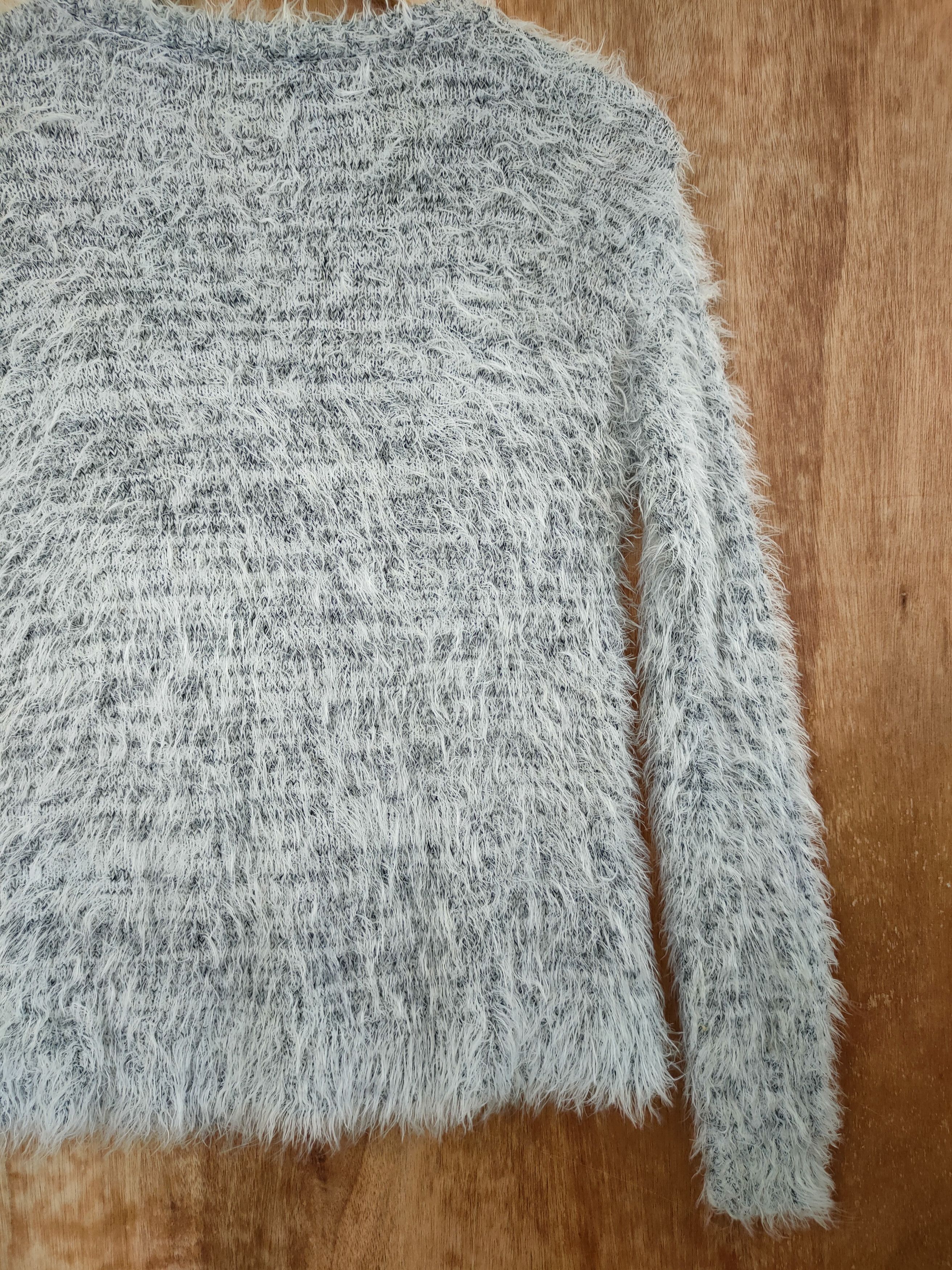 Homespun Knitwear D Japan mohair grey fur shaggy streetwear winter #46-461 Size S / US 4 / IT 40 - 8 Thumbnail