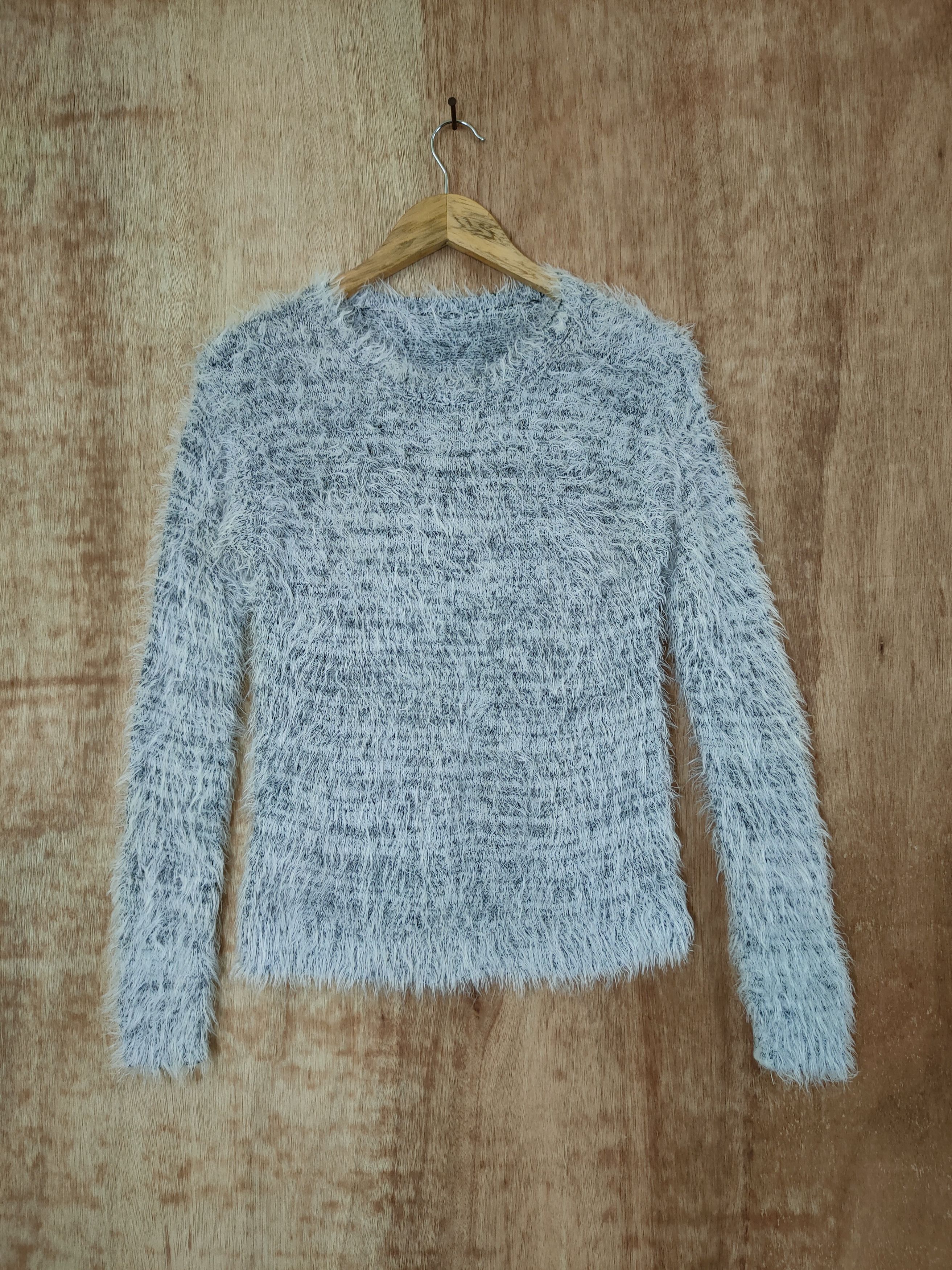 Homespun Knitwear D Japan mohair grey fur shaggy streetwear winter #46-461 Size S / US 4 / IT 40 - 1 Thumbnail