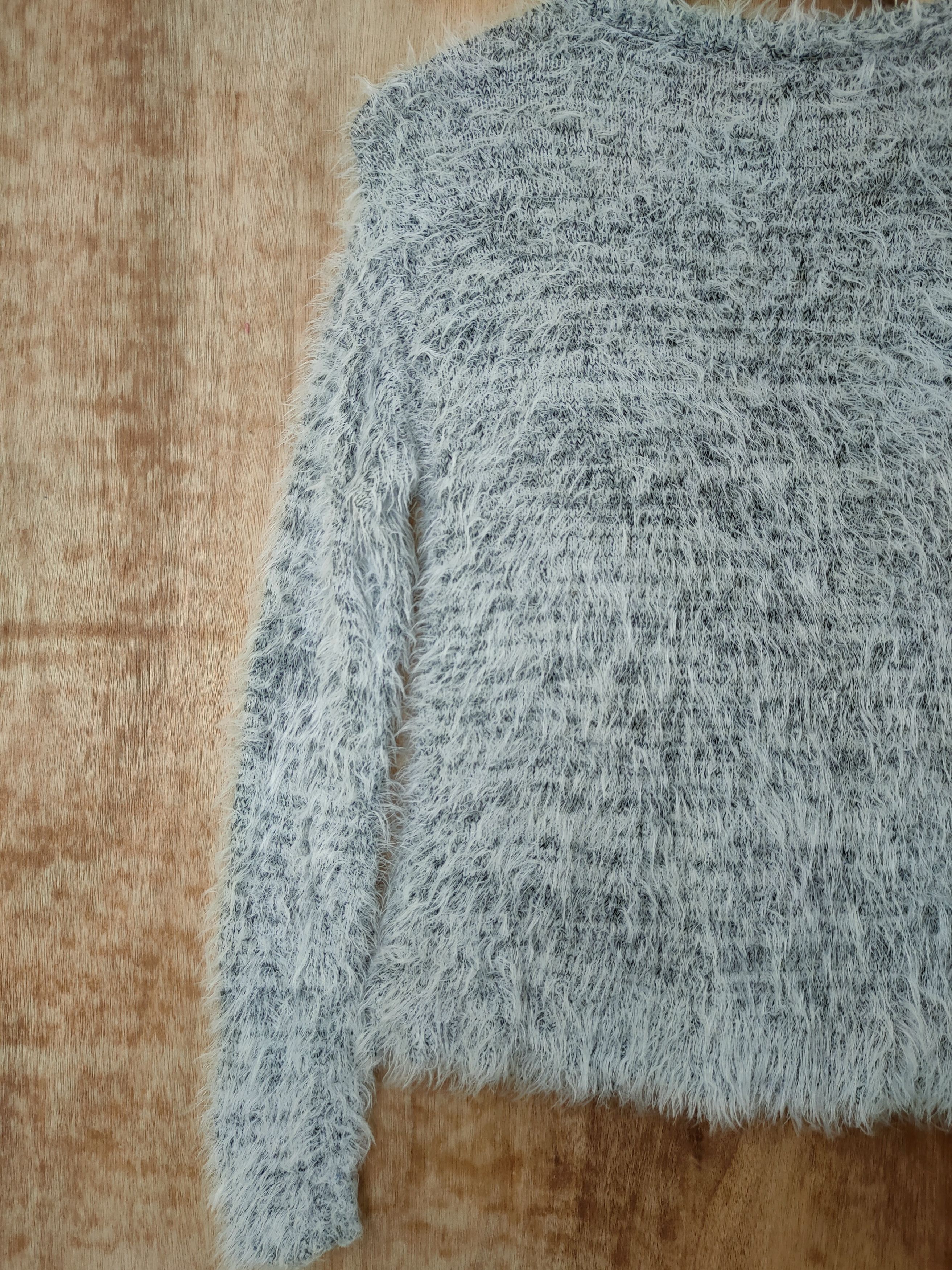 Homespun Knitwear D Japan mohair grey fur shaggy streetwear winter #46-461 Size S / US 4 / IT 40 - 7 Thumbnail