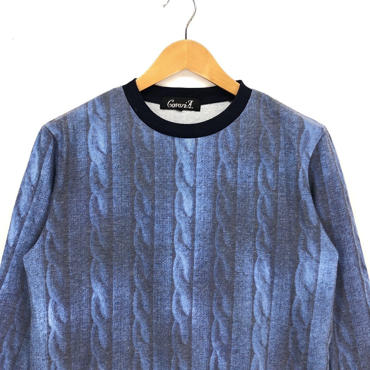 Japanese Brand CAVARI A Crew Neck Sweatshirt #1115-39 Size US S / EU 44-46 / 1 - 2 Thumbnail