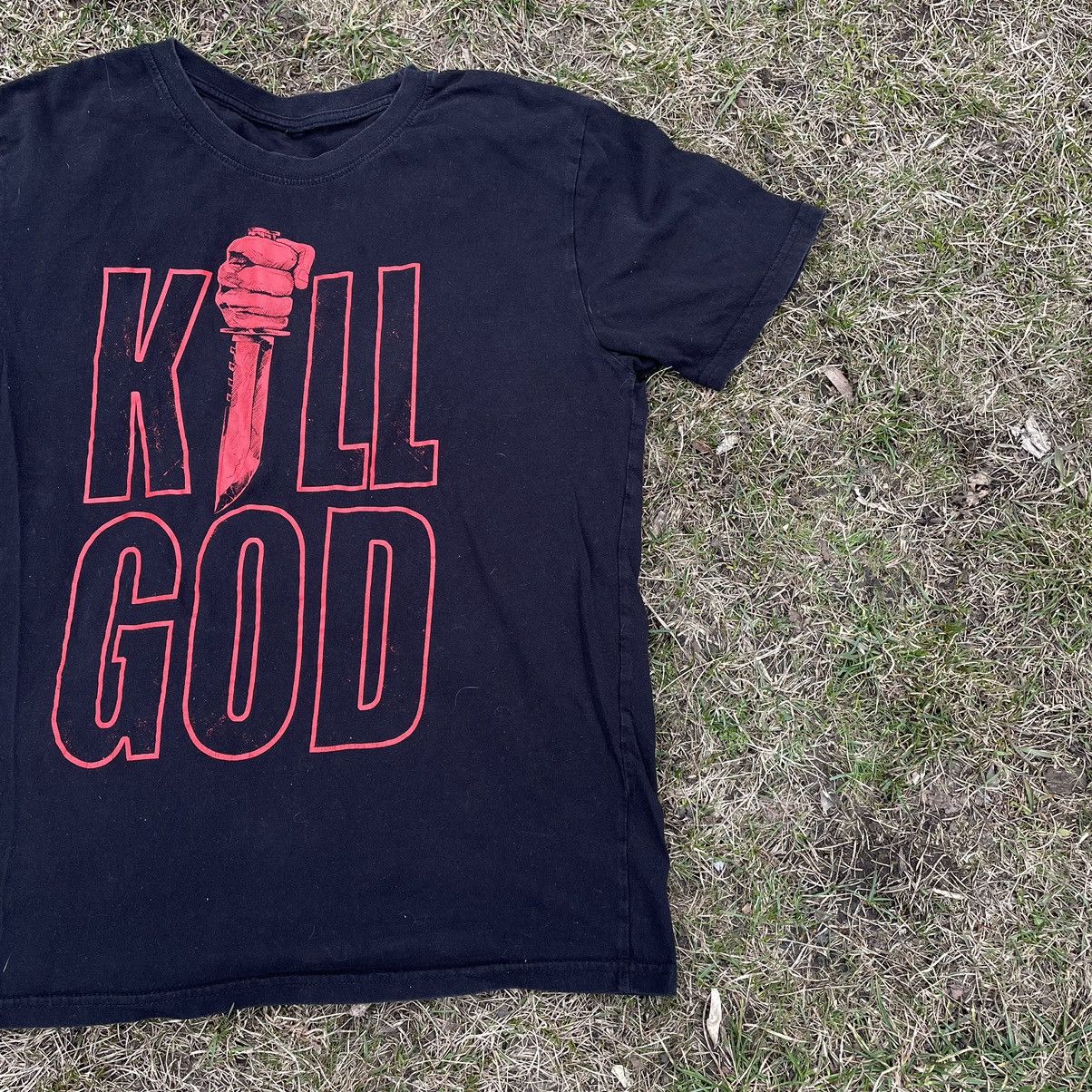Vintage Vintage Y2K Sun Faded Graphic Tee Streetwear Black Boxy M Size US M / EU 48-50 / 2 - 4 Thumbnail