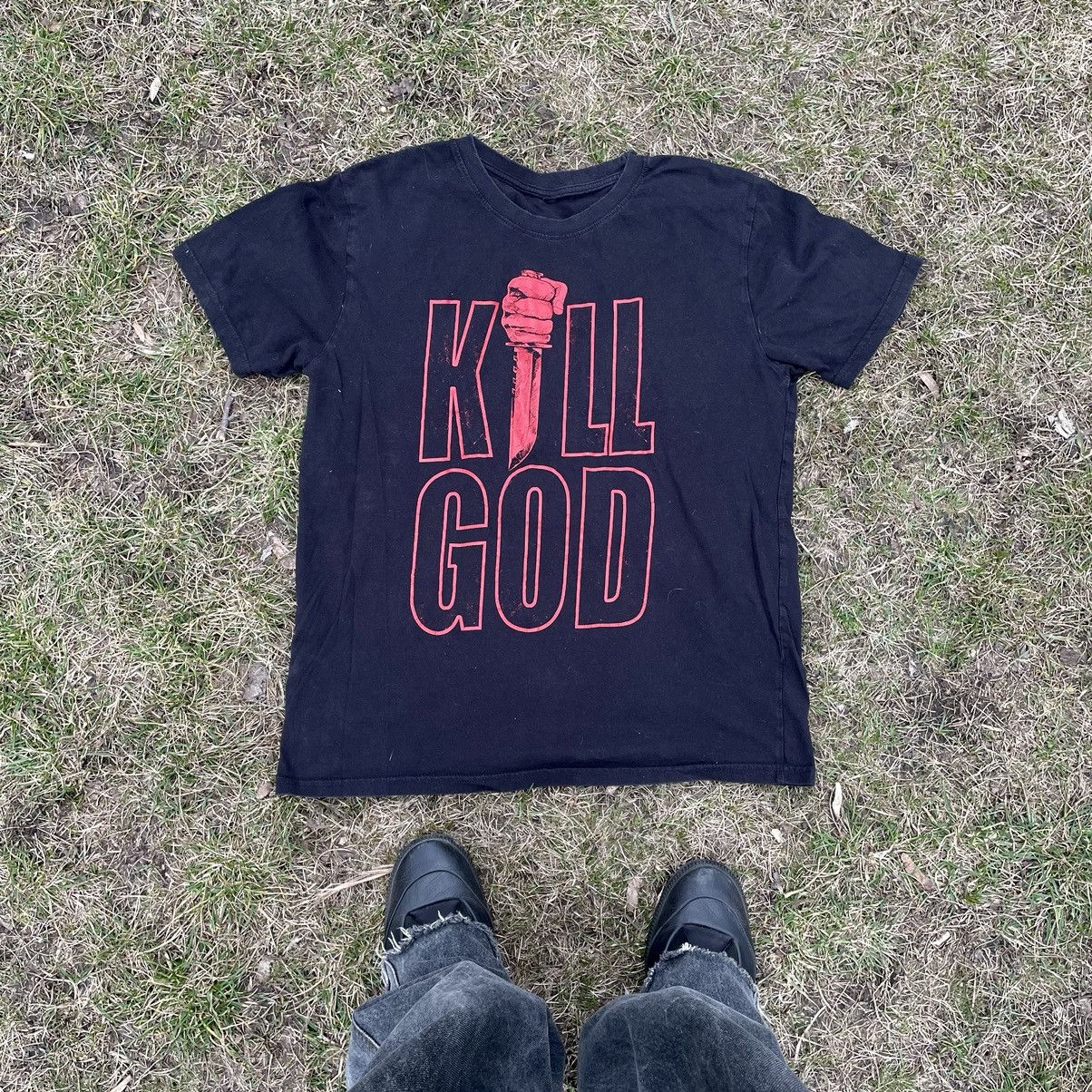 Vintage Vintage Y2K Sun Faded Graphic Tee Streetwear Black Boxy M Size US M / EU 48-50 / 2 - 1 Thumbnail