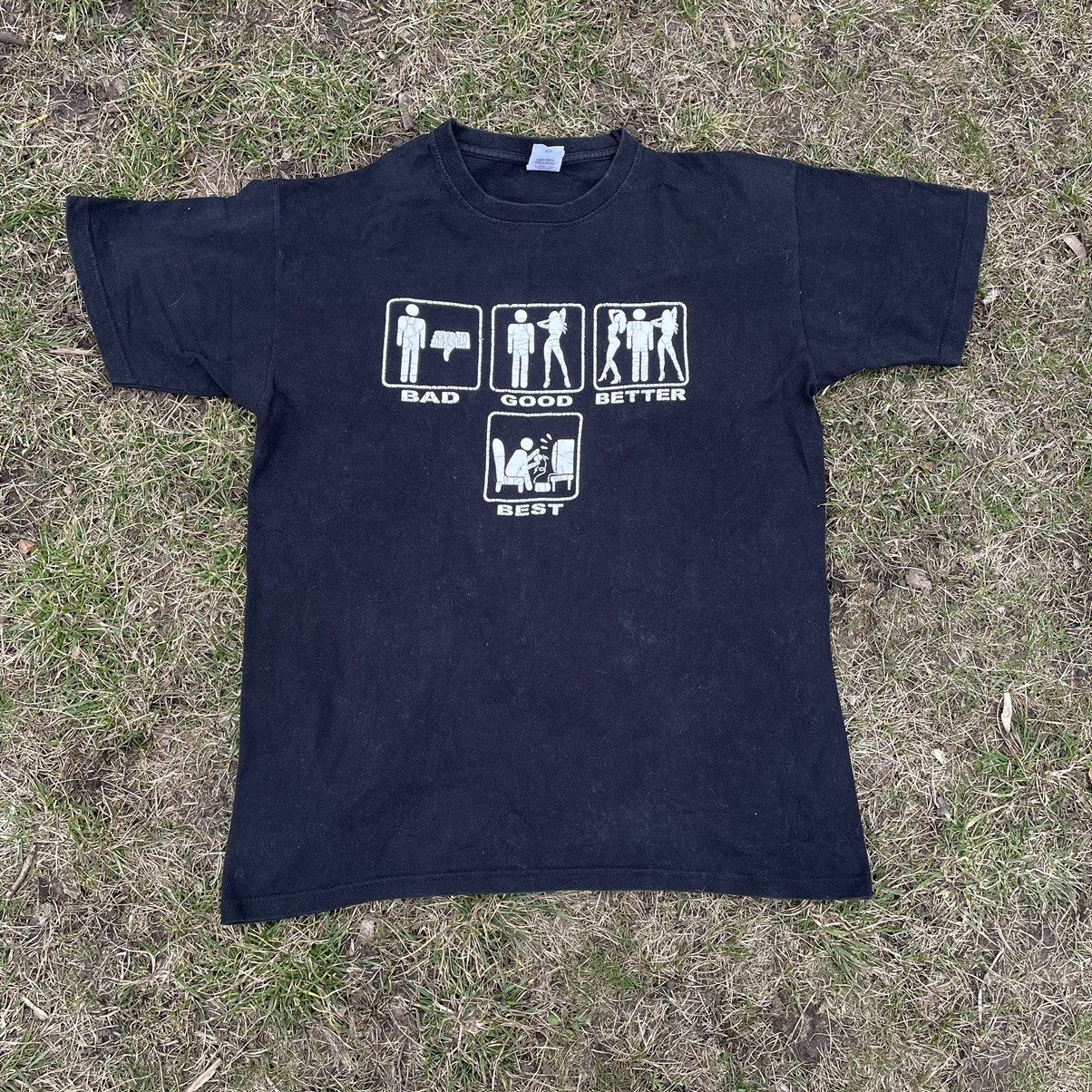 Vintage Vintage Y2K Graphic Tee Sun Faded Streetwear Navy Baggy L Size US L / EU 52-54 / 3 - 2 Thumbnail