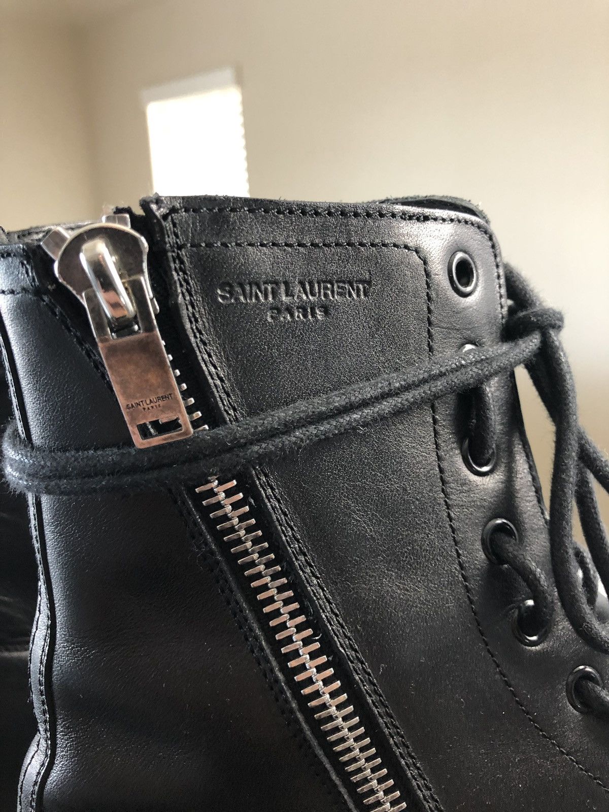 Saint Laurent Paris Saint Laurent FW15 Ranger Double Zip 9-eyelet combat boot Size US 11 / EU 44 - 8 Thumbnail