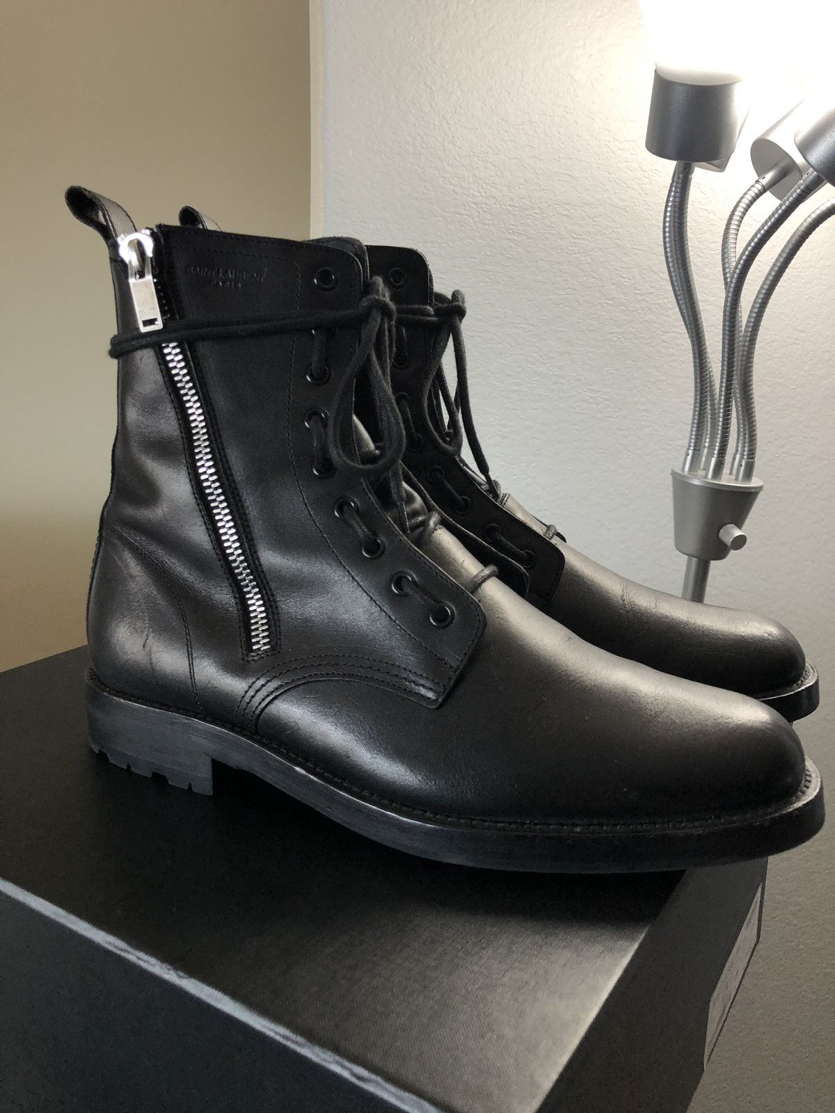 Saint Laurent Paris Saint Laurent FW15 Ranger Double Zip 9-eyelet combat boot Size US 11 / EU 44 - 3 Thumbnail
