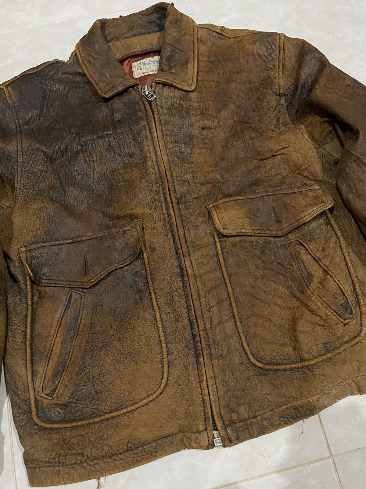 Vintage Houston Vintage Leather Jacket Size US L / EU 52-54 / 3 - 6 Thumbnail