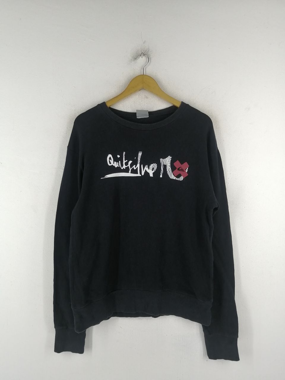 Quiksilver Quicksilver Spellout Logo Black Sweatshirt Size US M / EU 48-50 / 2 - 1 Thumbnail