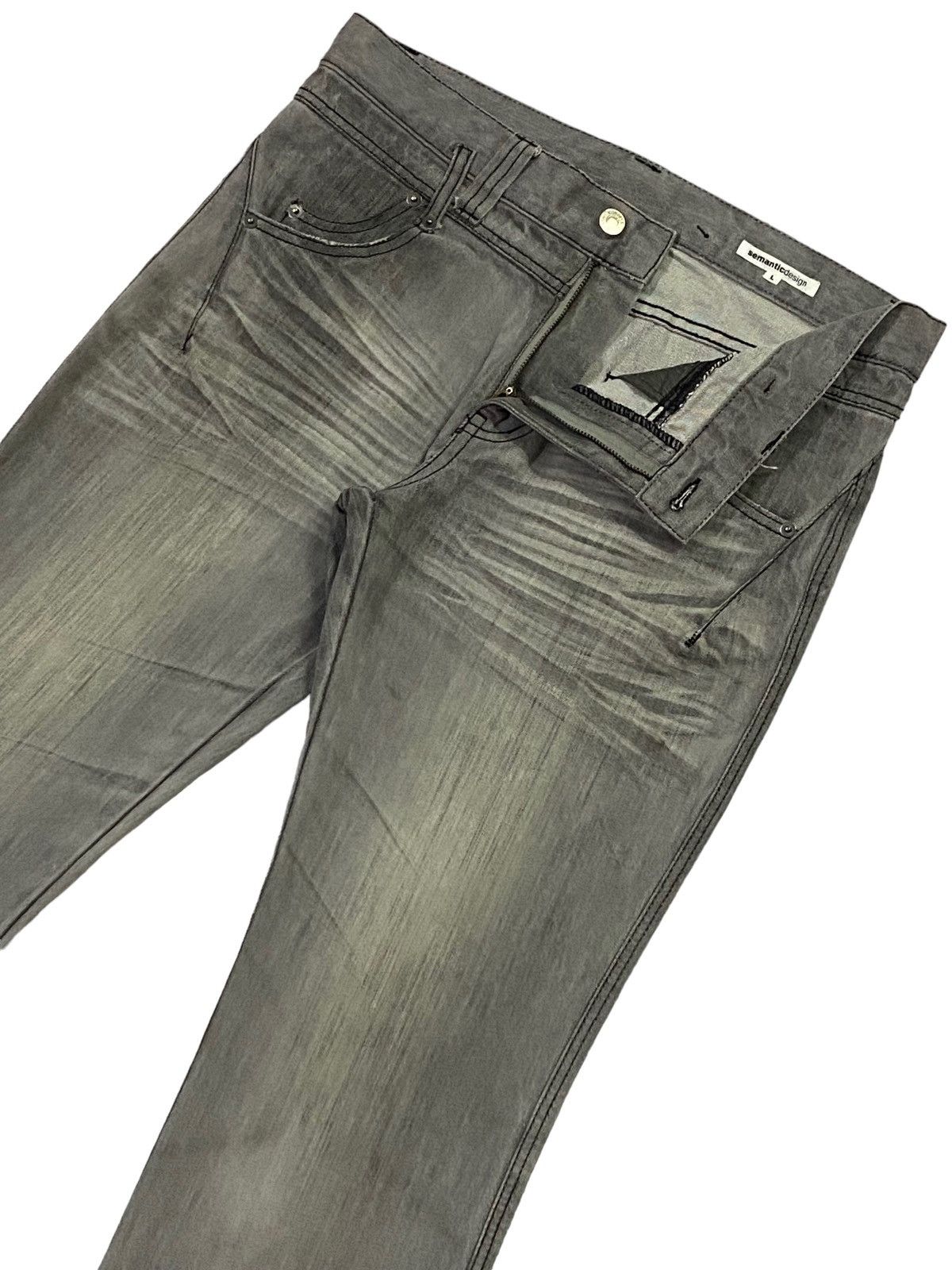 semanticdesign Japanese Brand “Semantic Design” Flare Denim Pants Size US 32 / EU 48 - 19 Thumbnail