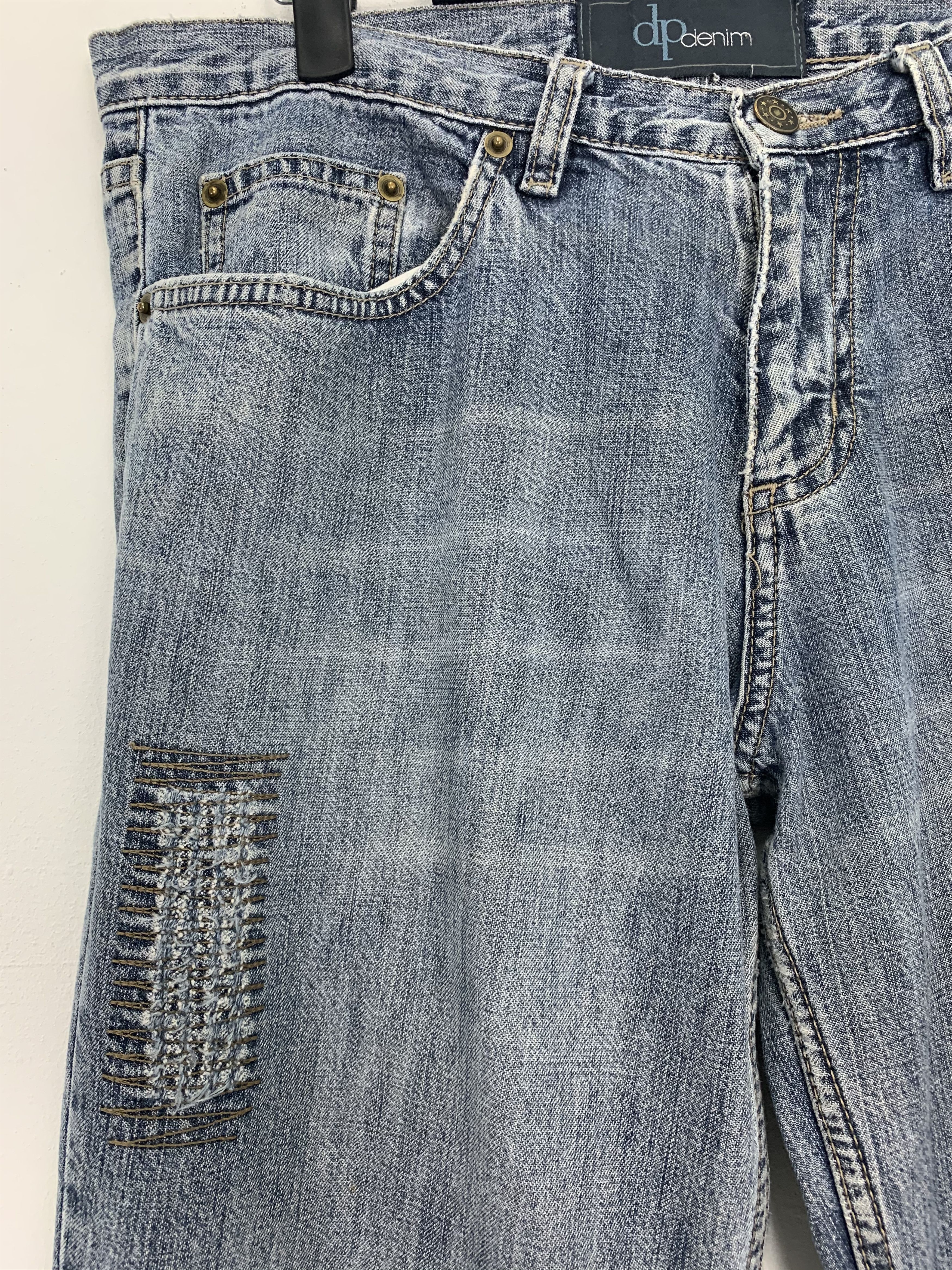Japanese Brand DP Denim Distressed Design Streetwear Faded Grey #215 Size US 31 - 3 Thumbnail