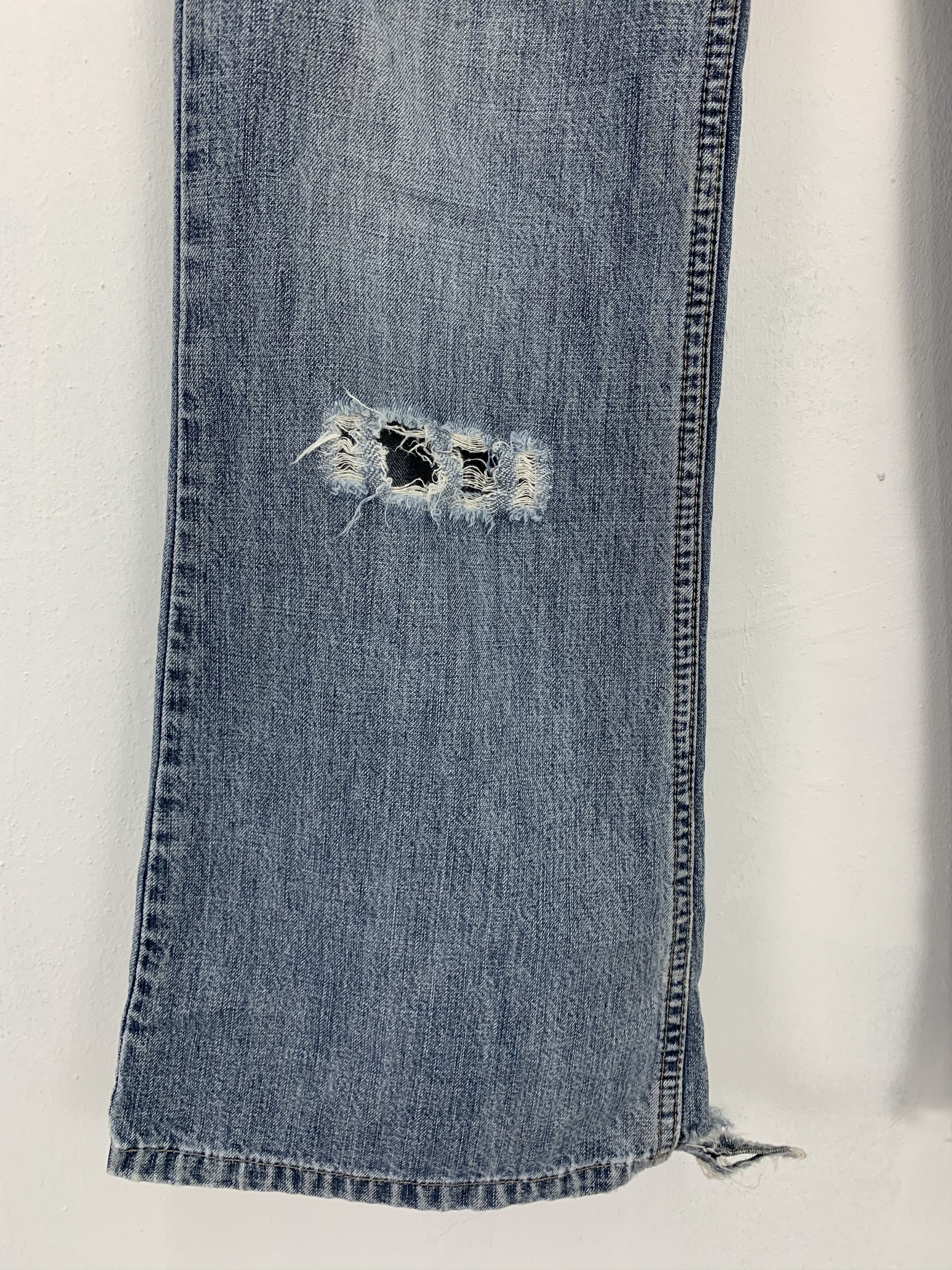 Japanese Brand DP Denim Distressed Design Streetwear Faded Grey #215 Size US 31 - 7 Thumbnail