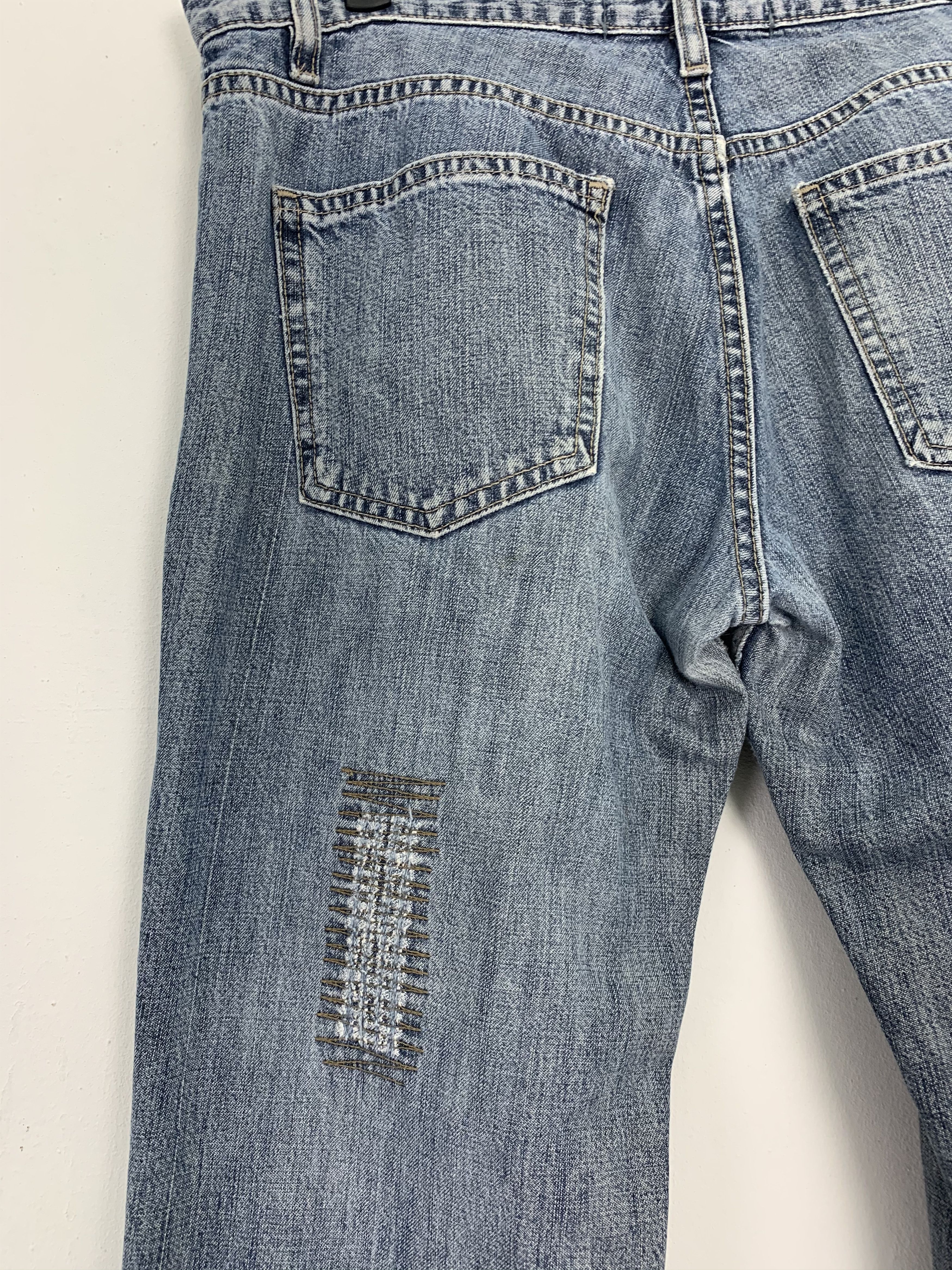 Japanese Brand DP Denim Distressed Design Streetwear Faded Grey #215 Size US 31 - 15 Thumbnail