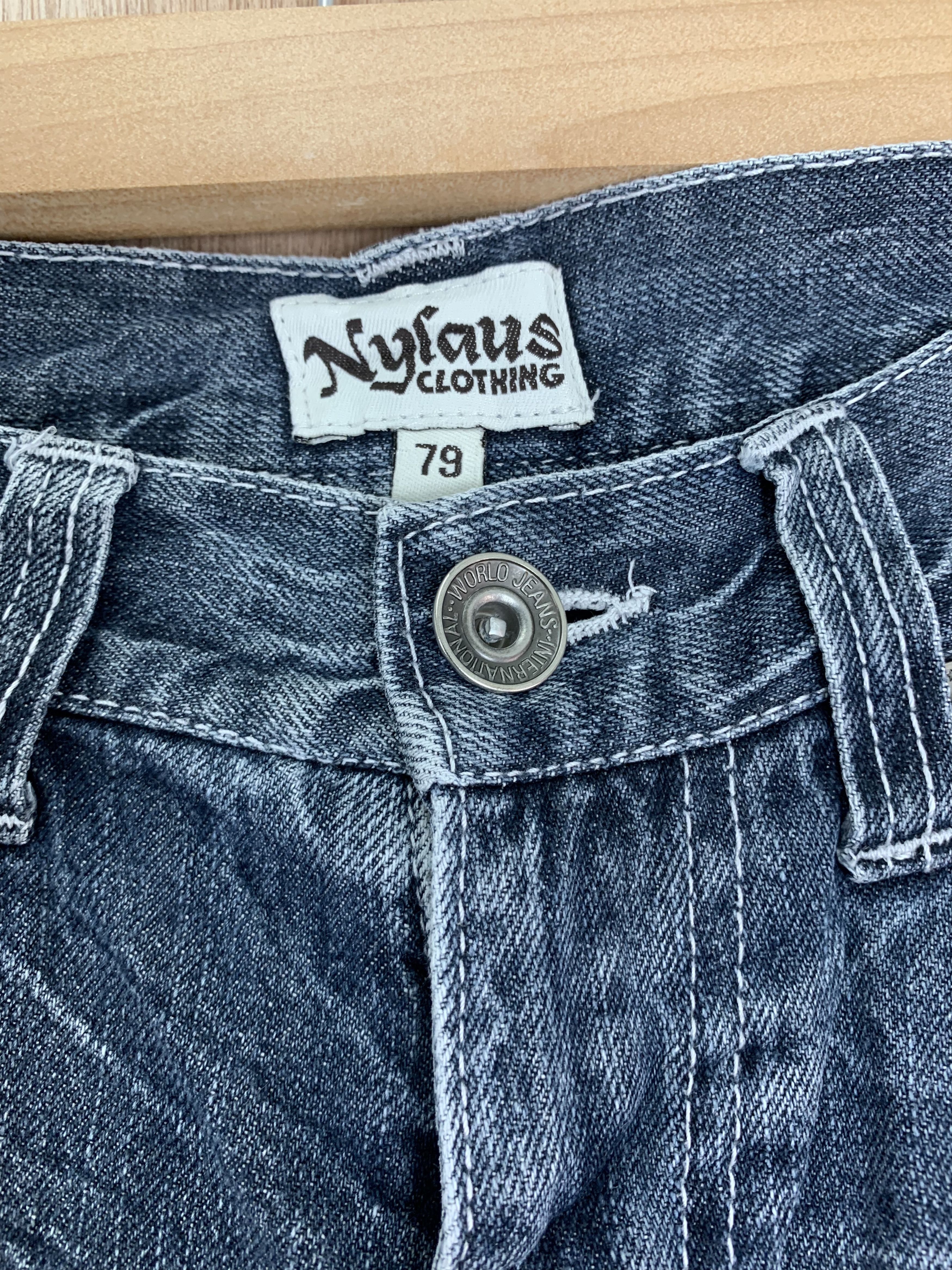 Japanese Brand Denim nylaus Vintage Distressed Denim Pants Streetwear Size US 28 / EU 44 - 5 Thumbnail