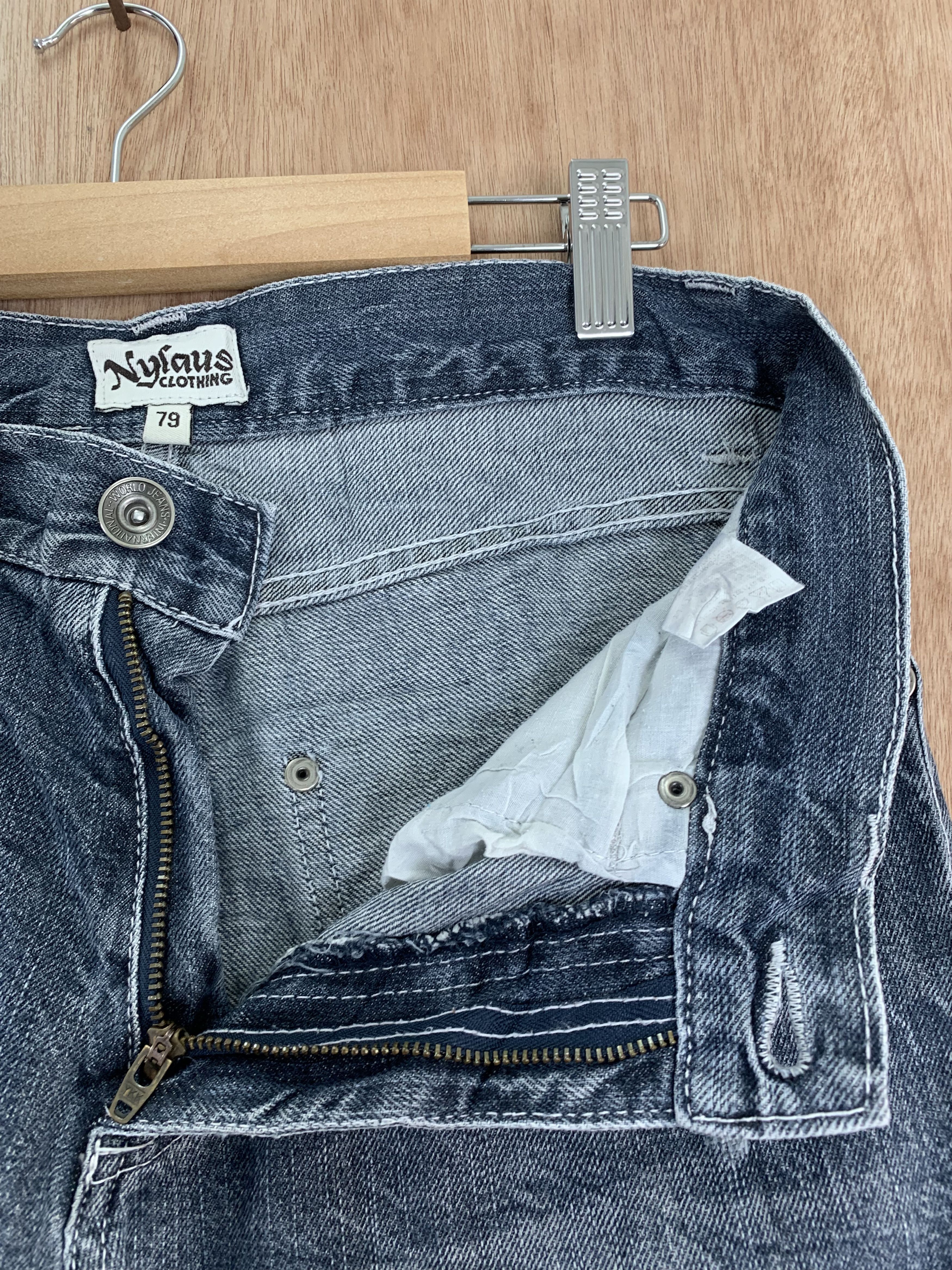 Japanese Brand Denim nylaus Vintage Distressed Denim Pants Streetwear Size US 28 / EU 44 - 8 Thumbnail
