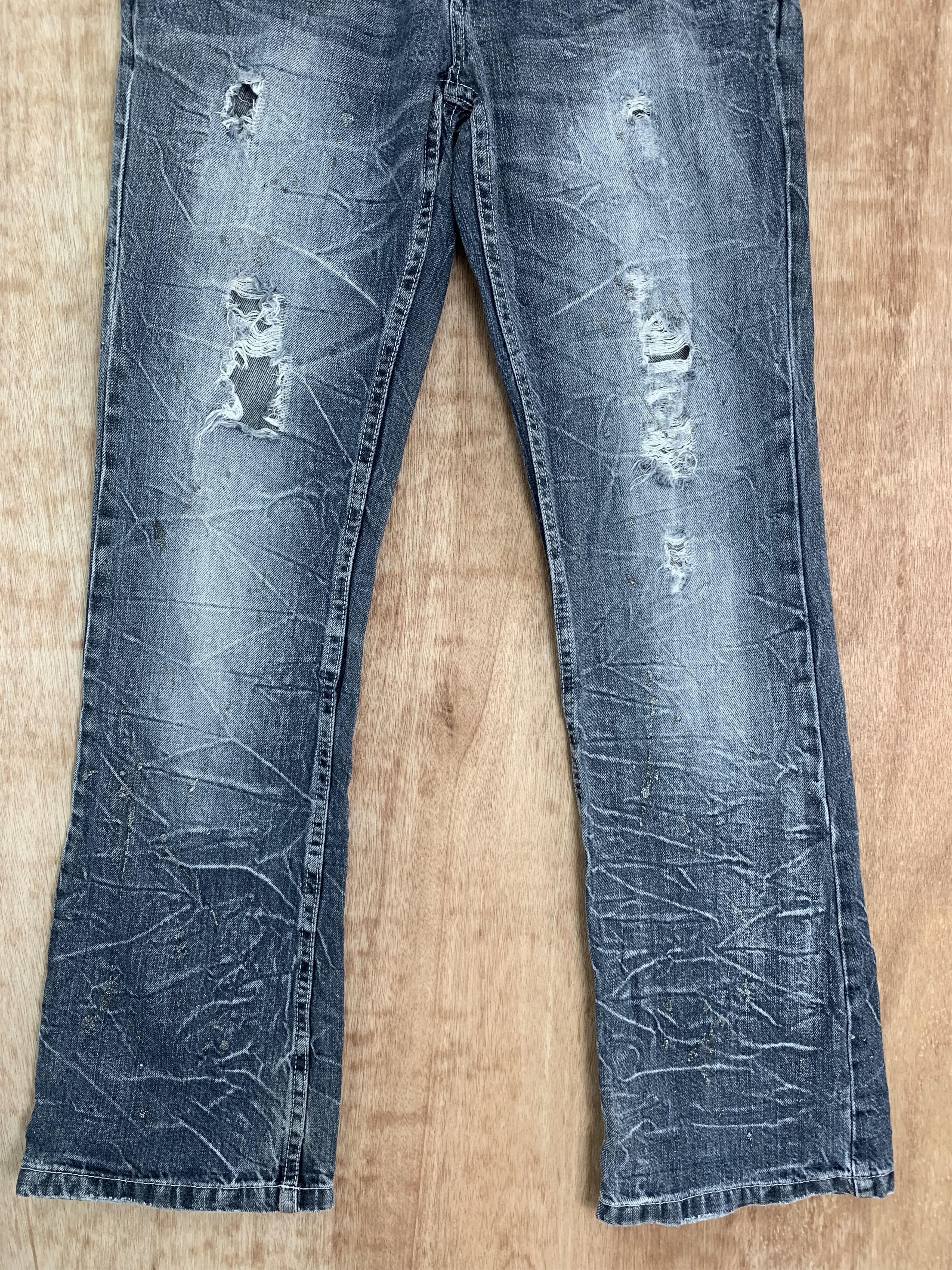 Japanese Brand Denim nylaus Vintage Distressed Denim Pants Streetwear Size US 28 / EU 44 - 3 Thumbnail