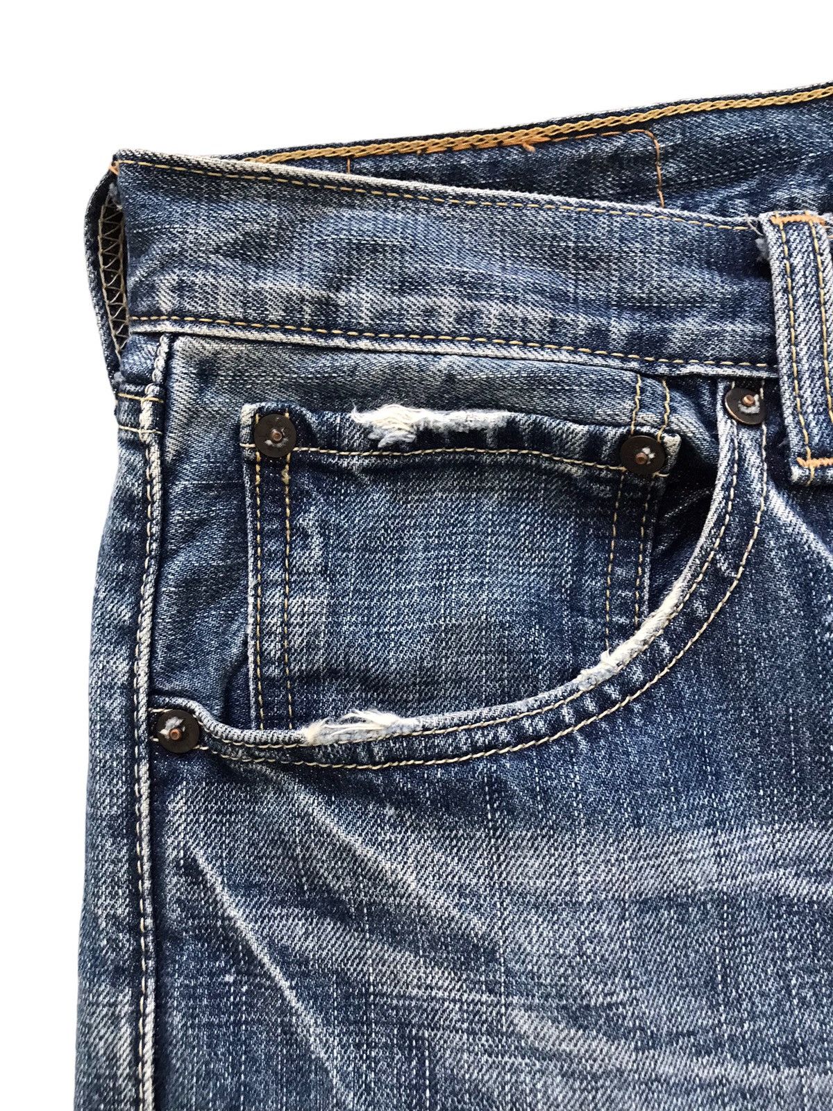 Levi's Vintage Clothing Vintage Levis 503 Lightning Distressed Denim Jeans Size US 32 / EU 48 - 10 Thumbnail