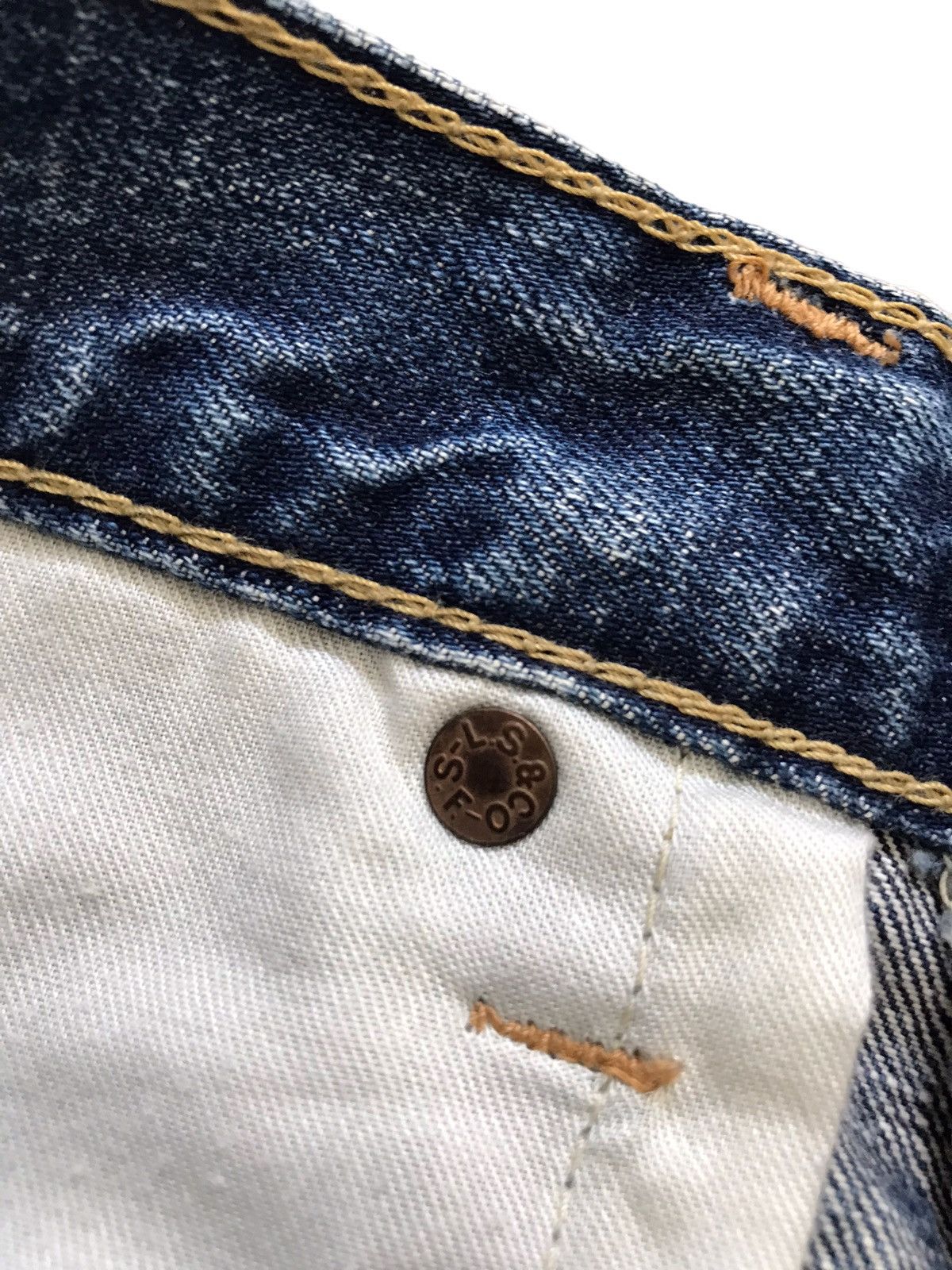 Levi's Vintage Clothing Vintage Levis 503 Lightning Distressed Denim Jeans Size US 32 / EU 48 - 5 Thumbnail