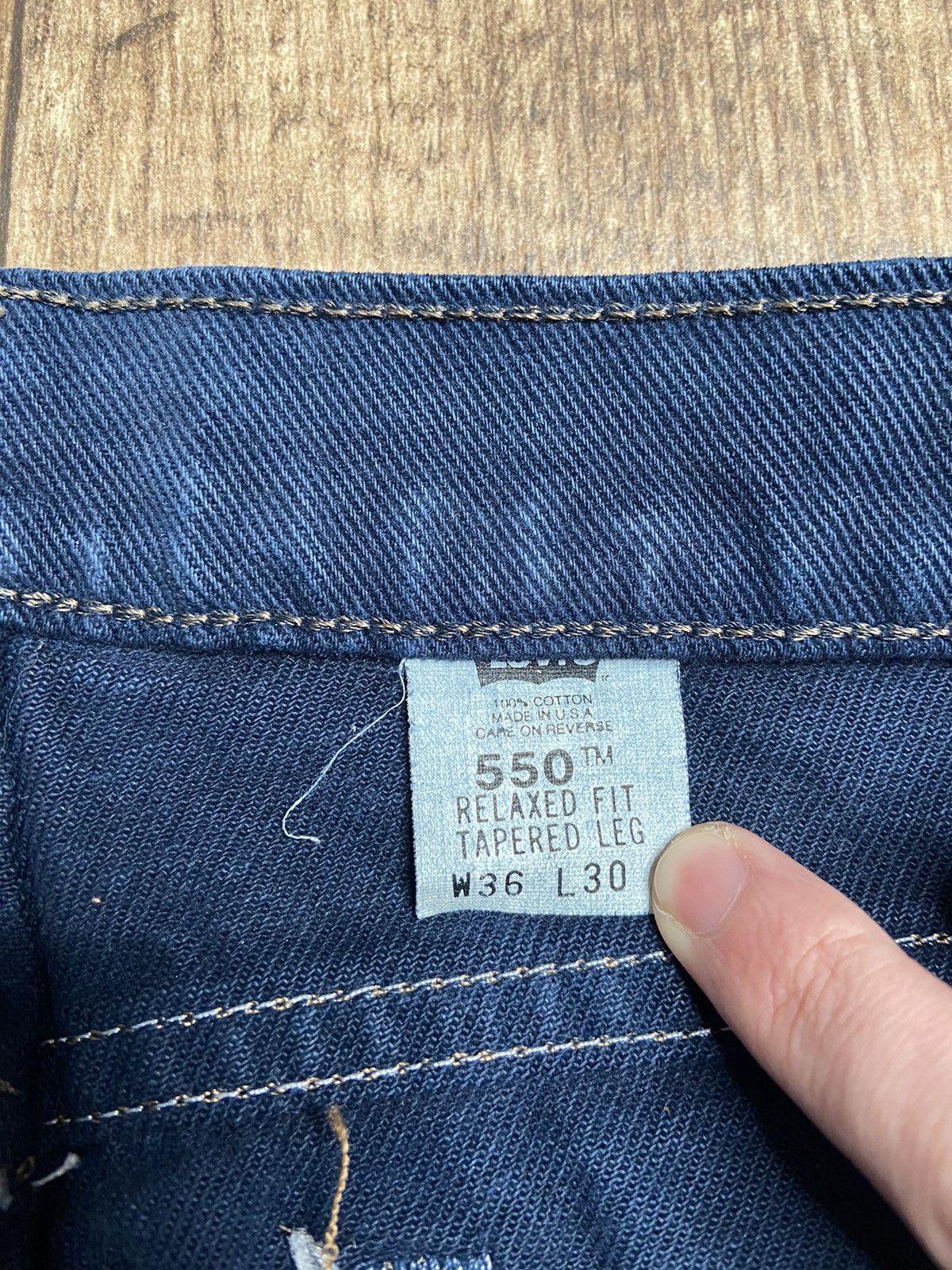 Levi's Cool Vintage Baggy USA Made Levis Navy Blue Jeans 36x30 Sick Size US 36 / EU 52 - 3 Thumbnail