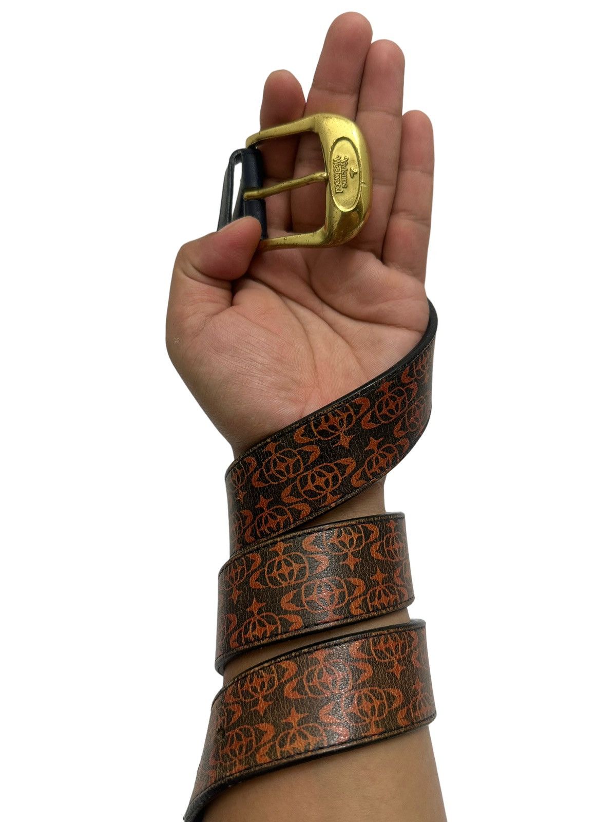 Vivienne Westwood Vivienne Westwood Full Leather Spellout Belt Size ONE SIZE - 2 Thumbnail