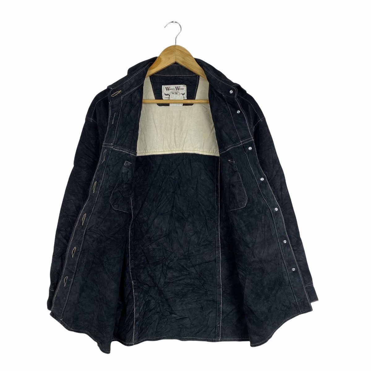 Leather × Vintage VINTAGE WASH & WEAR WESTERN SUEDE LEATHER CASUAL SHIRT Size US M / EU 48-50 / 2 - 3 Thumbnail