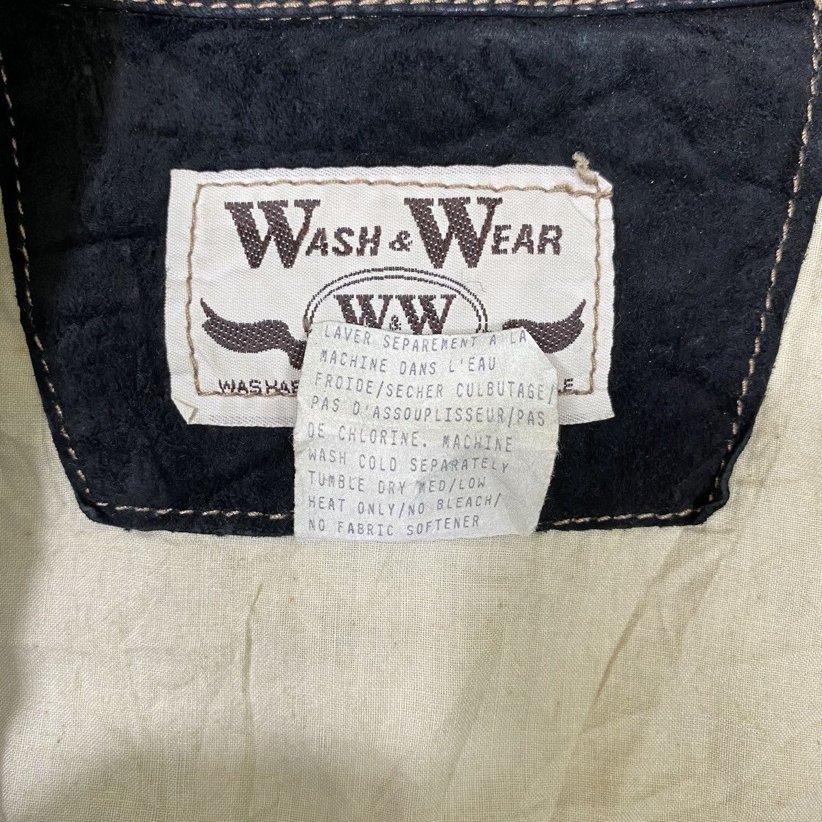 Leather × Vintage VINTAGE WASH & WEAR WESTERN SUEDE LEATHER CASUAL SHIRT Size US M / EU 48-50 / 2 - 8 Thumbnail