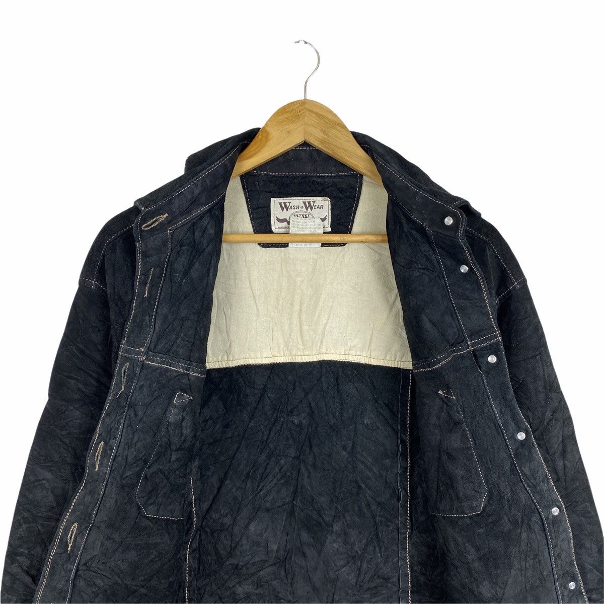 Leather × Vintage VINTAGE WASH & WEAR WESTERN SUEDE LEATHER CASUAL SHIRT Size US M / EU 48-50 / 2 - 6 Thumbnail