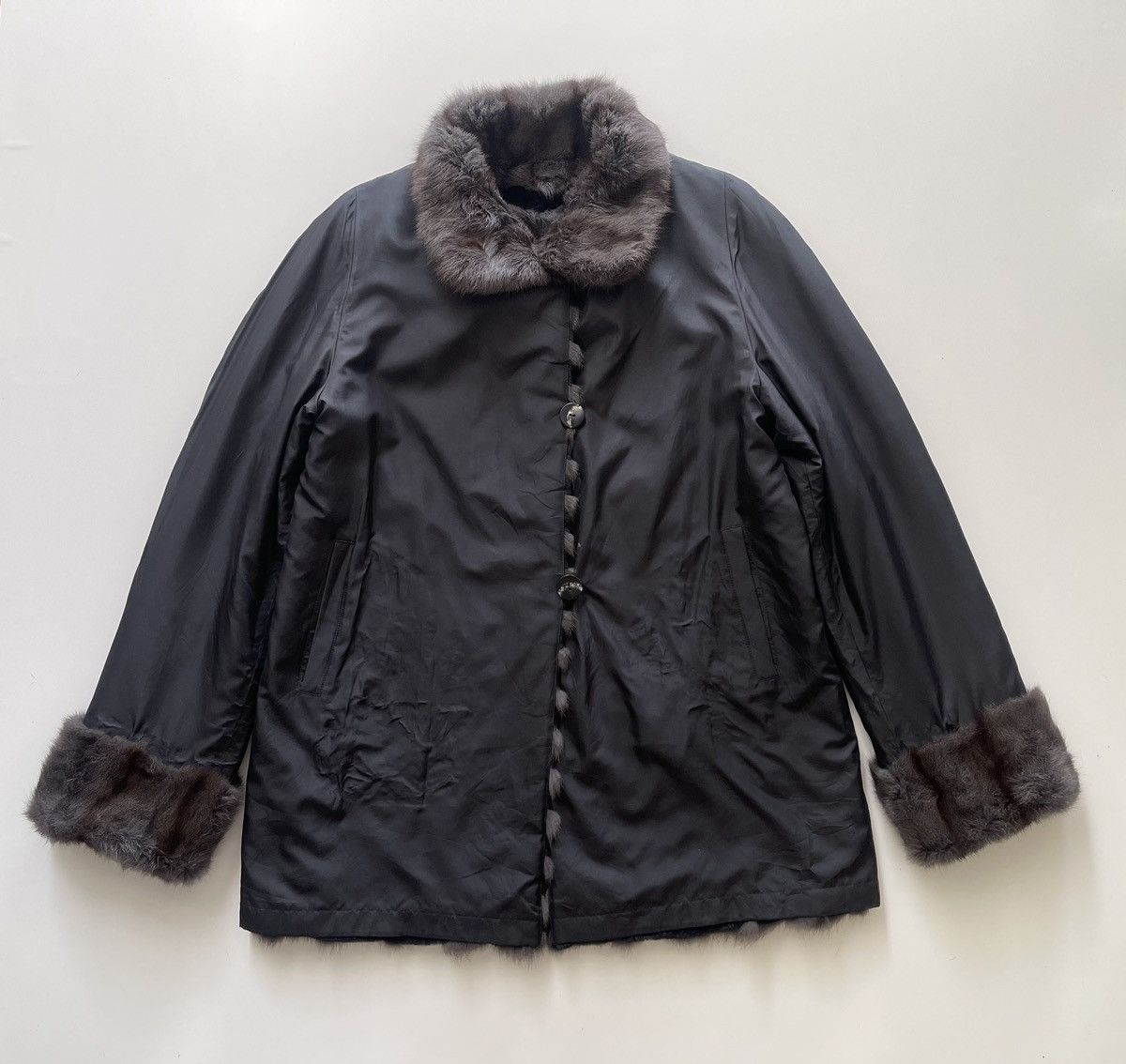 Vintage Vintage Russian Squirrel Real Fur Jacket (Reversible) Size L / US 10 / IT 46 - 10 Thumbnail
