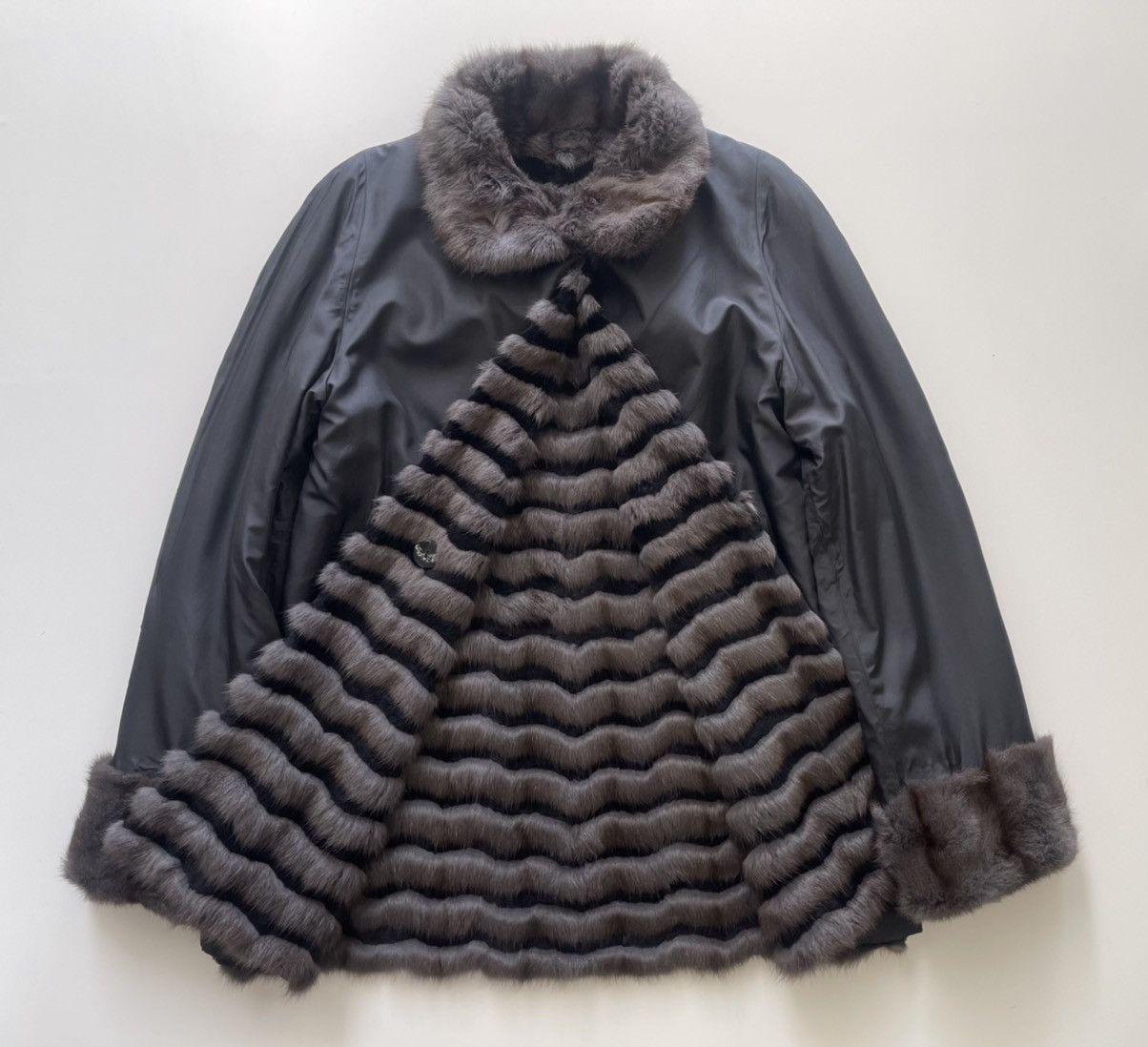 Vintage Vintage Russian Squirrel Real Fur Jacket (Reversible) Size L / US 10 / IT 46 - 9 Thumbnail