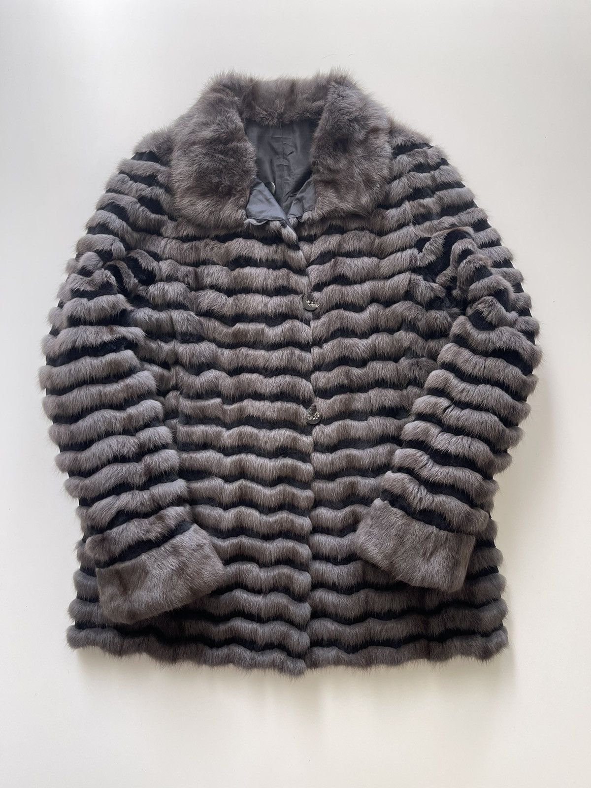 Vintage Vintage Russian Squirrel Real Fur Jacket (Reversible) Size L / US 10 / IT 46 - 2 Thumbnail