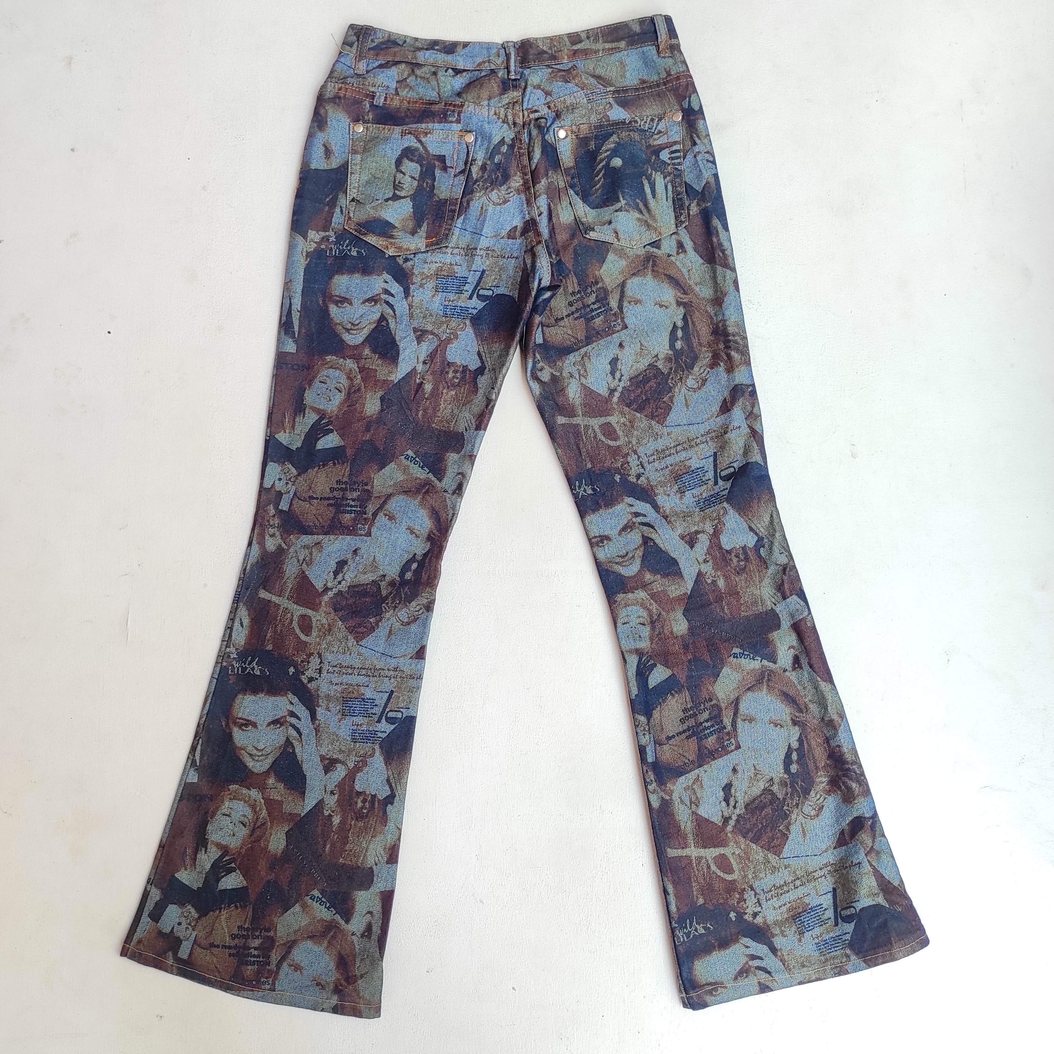 Hysteric Glamour Very Rare FullPrint Flare bootcut Pants by Kit Korporation Size US 28 / EU 44 - 12 Thumbnail