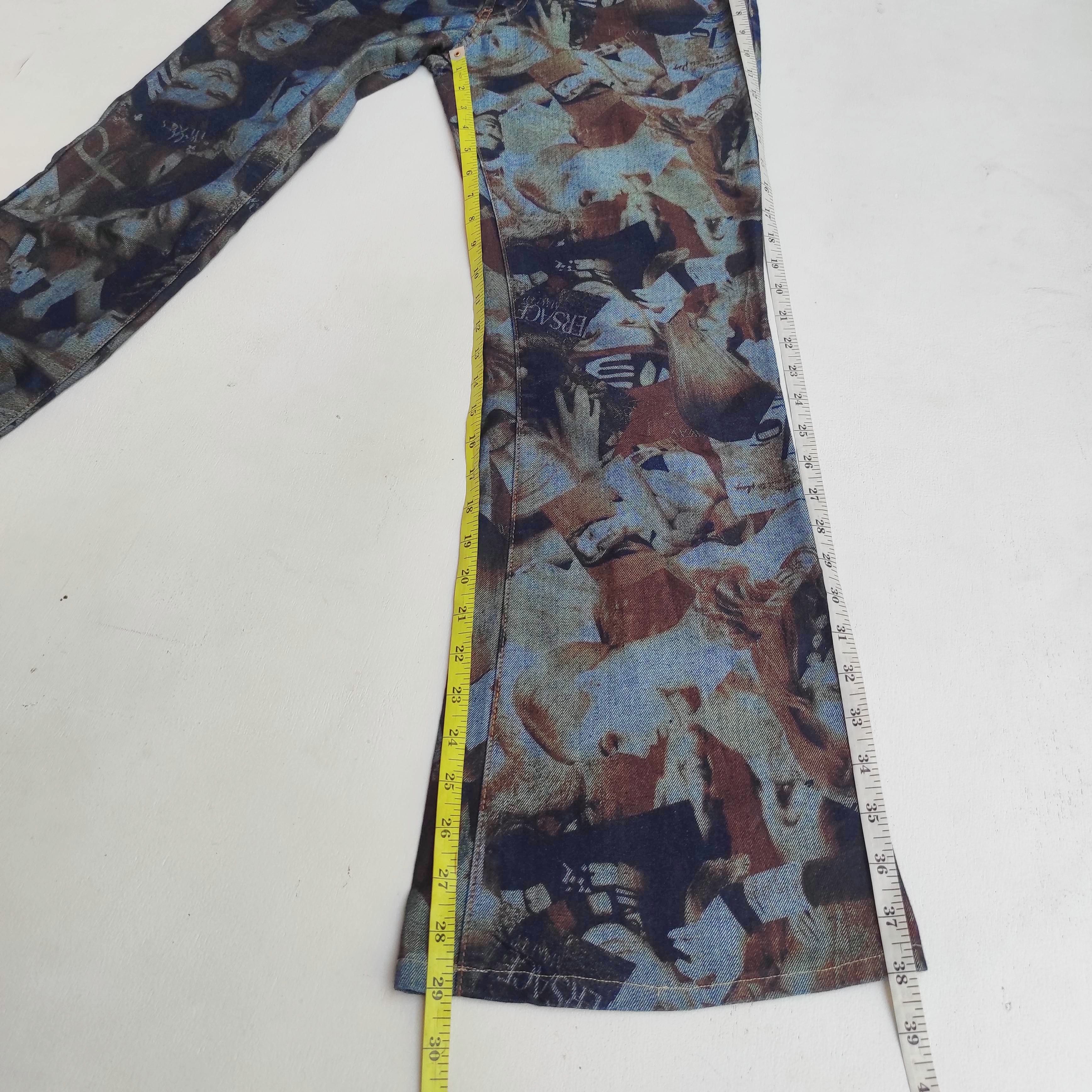 Hysteric Glamour Very Rare FullPrint Flare bootcut Pants by Kit Korporation Size US 28 / EU 44 - 21 Thumbnail