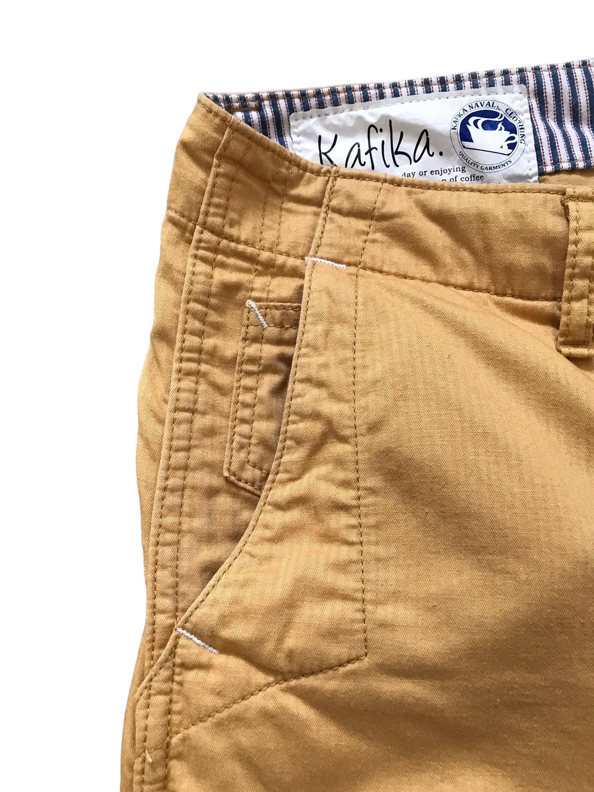 Japanese Brand KAFIKA Naval Clothing Soft Herringbone Trousers Size US 32 / EU 48 - 4 Thumbnail