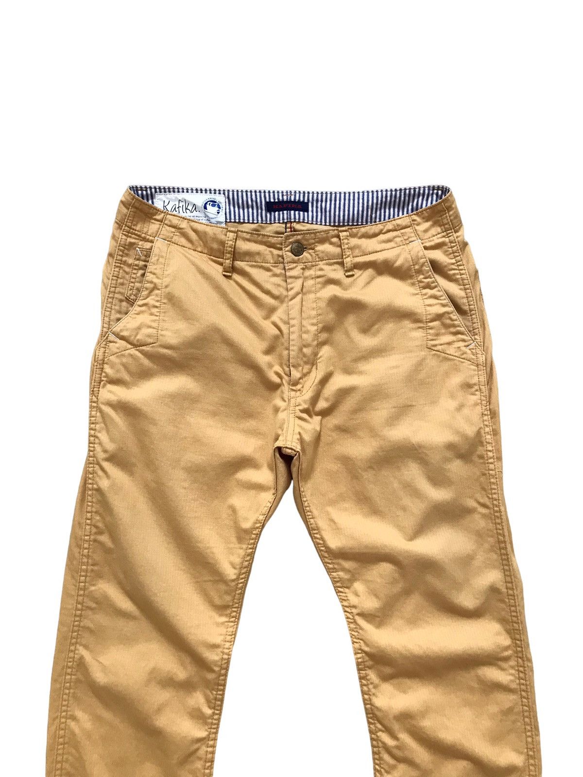 Japanese Brand KAFIKA Naval Clothing Soft Herringbone Trousers Size US 32 / EU 48 - 3 Thumbnail