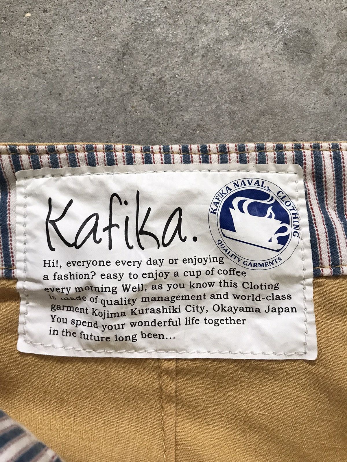 Japanese Brand KAFIKA Naval Clothing Soft Herringbone Trousers Size US 32 / EU 48 - 14 Thumbnail