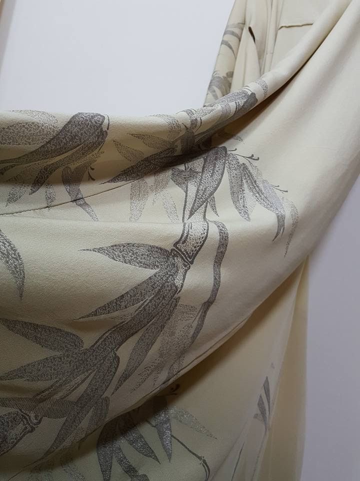 Other Awase Haori Long Kimono Bamboo Abstract Japanese Jacket Size US L / EU 52-54 / 3 - 2 Thumbnail