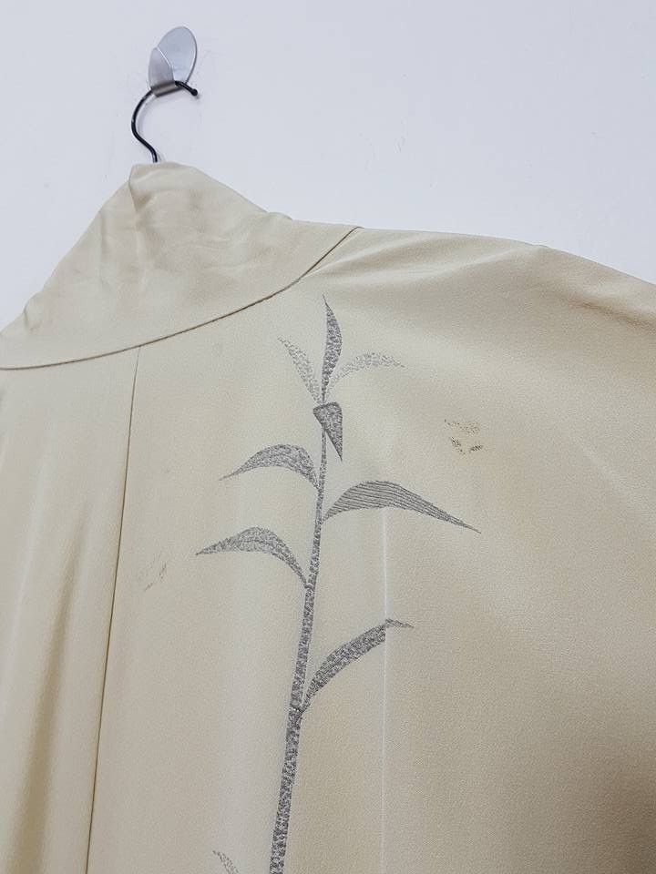 Other Awase Haori Long Kimono Bamboo Abstract Japanese Jacket Size US L / EU 52-54 / 3 - 10 Thumbnail