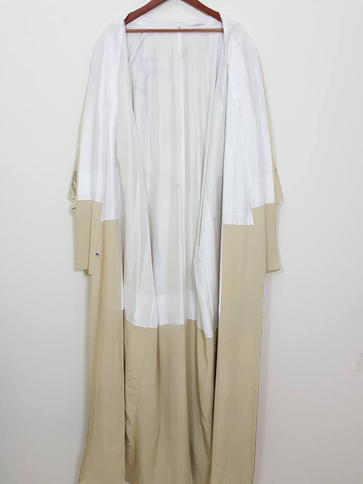 Other Awase Haori Long Kimono Bamboo Abstract Japanese Jacket Size US L / EU 52-54 / 3 - 4 Thumbnail