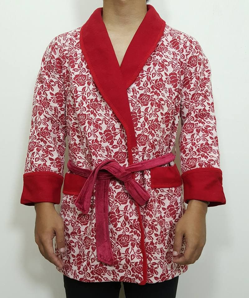 Other Awase Hanten Rose Illustration Motif Japan Jacket Size US S / EU 44-46 / 1 - 21 Thumbnail
